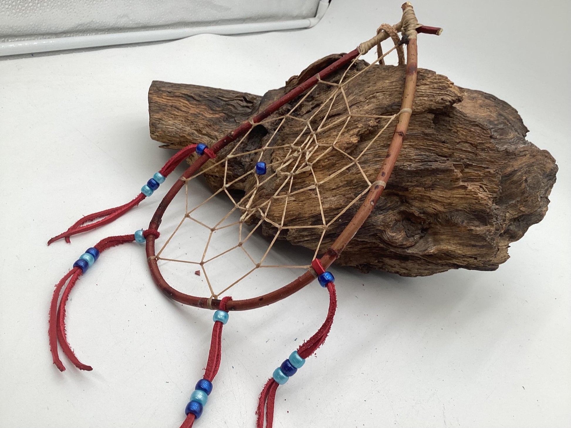 Authentic Handmade Red Willow Dream Catcher - Anishinaabe/Ojibwe