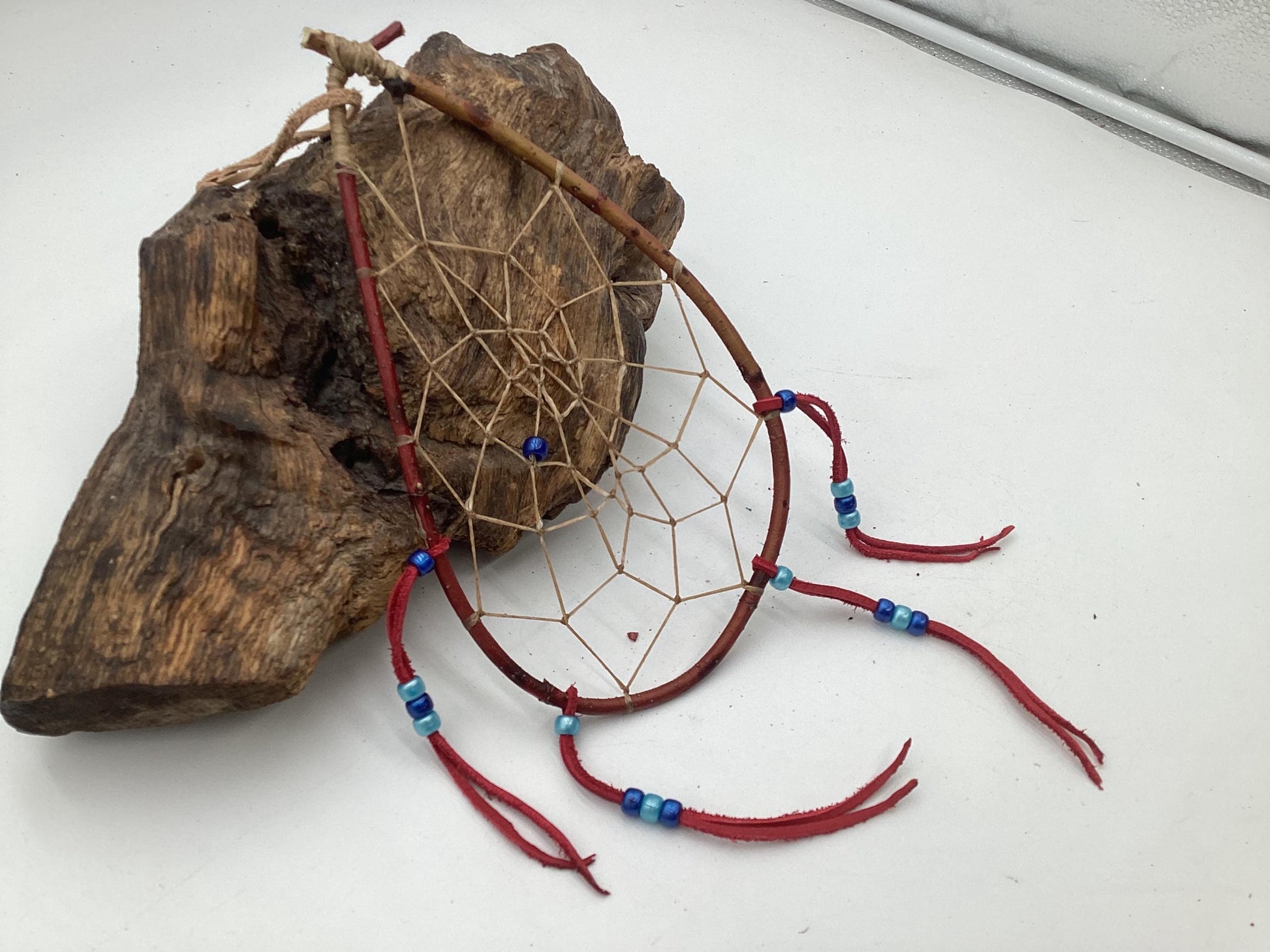 Authentic Handmade Red Willow Dream Catcher - Anishinaabe/Ojibwe