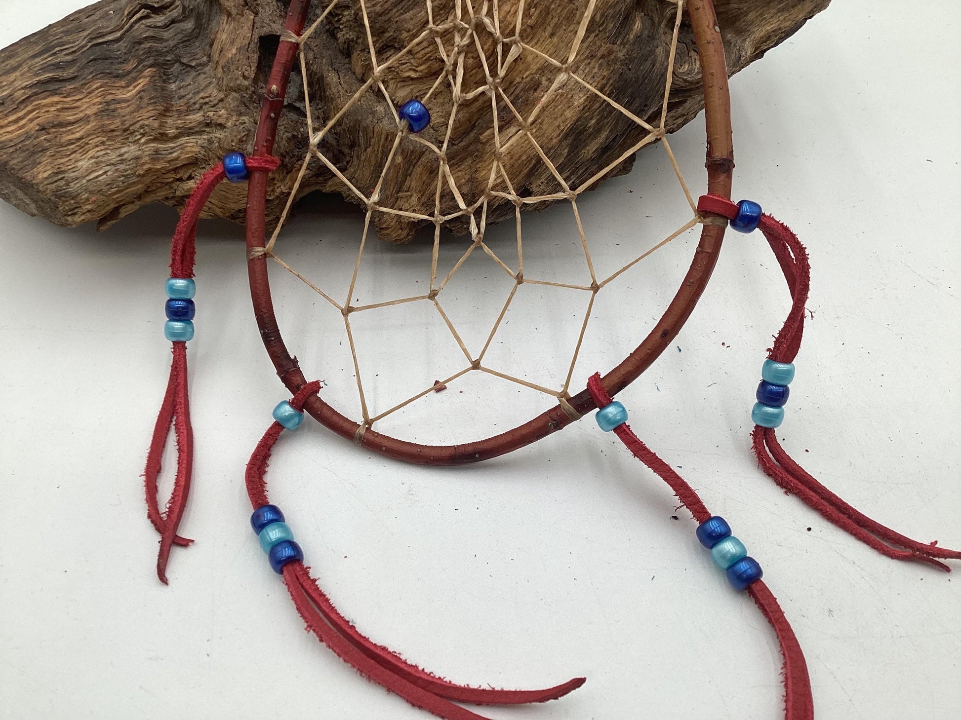 Authentic Handmade Red Willow Dream Catcher - Anishinaabe/Ojibwe