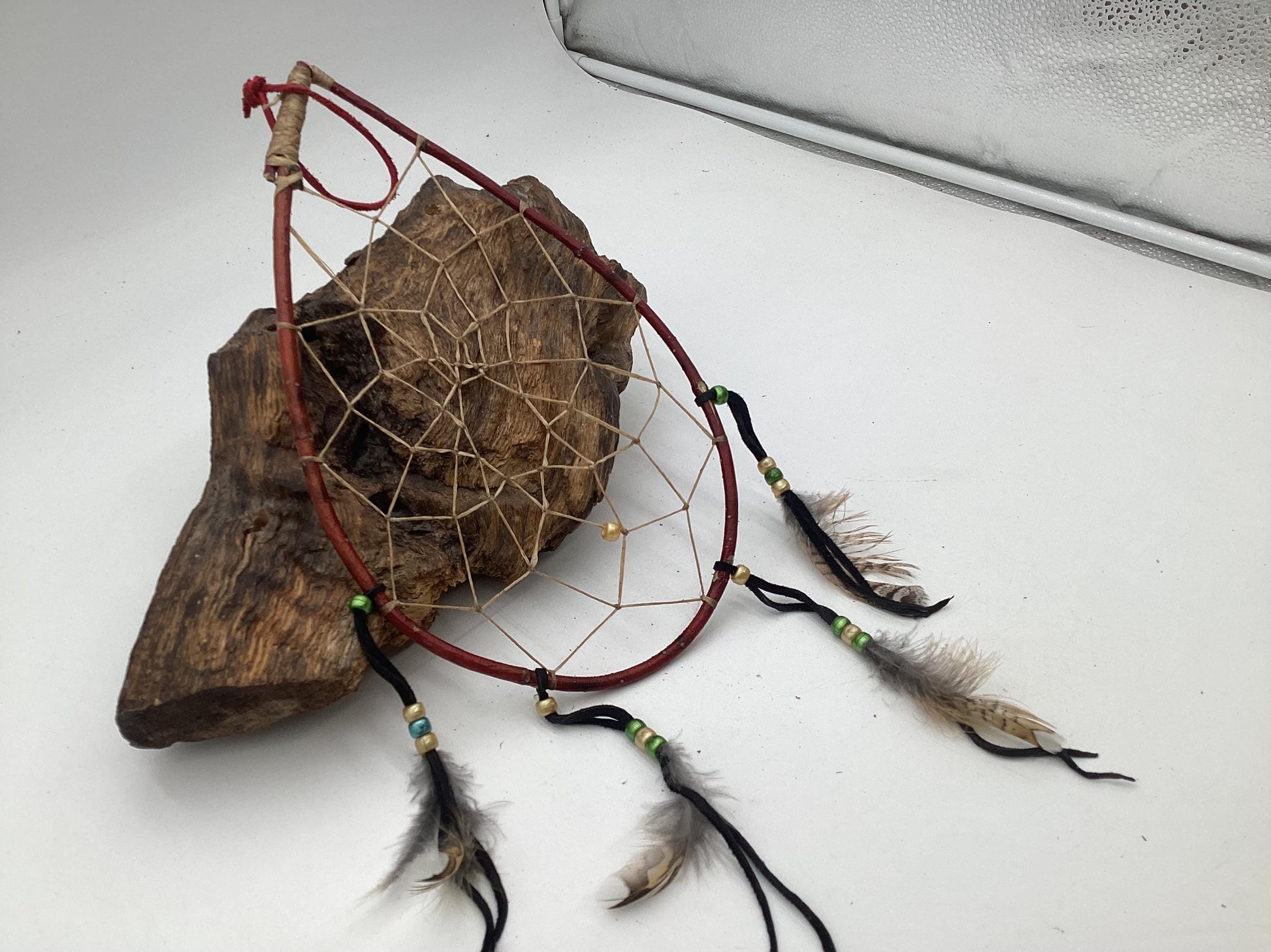 Authentic Handmade Red Willow Dream Catcher - Anishinaabe/Ojibwe