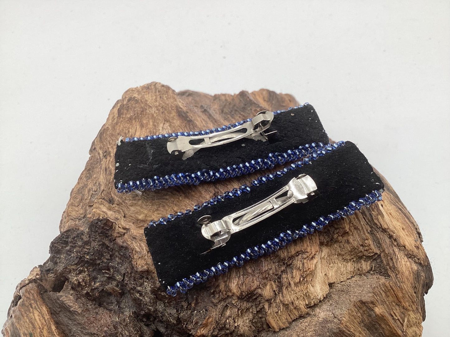 3-Inch Hand Beaded Hair Barrette Pair - Ojibwe/Anishinaabe Made - Free shipping