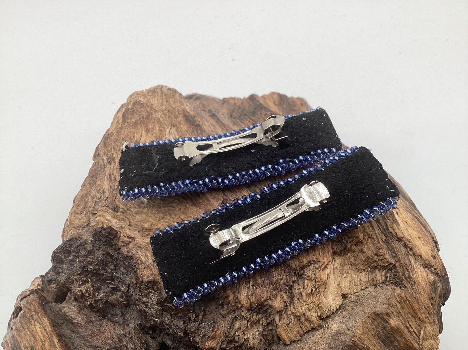 3-Inch Hand Beaded Hair Barrette Pair - Ojibwe/Anishinaabe Made - Free shipping