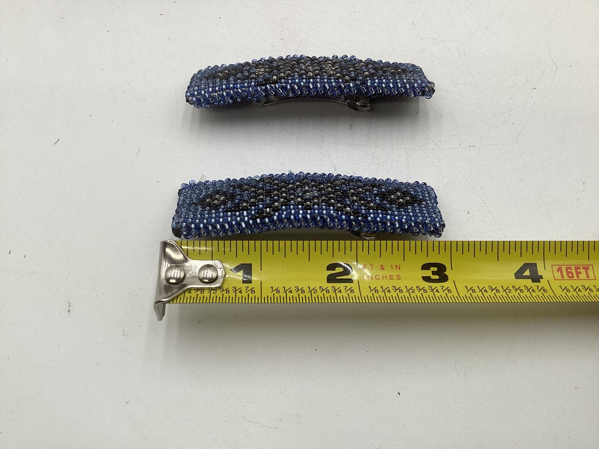 3-Inch Hand Beaded Hair Barrette Pair - Ojibwe/Anishinaabe Made - Free shipping