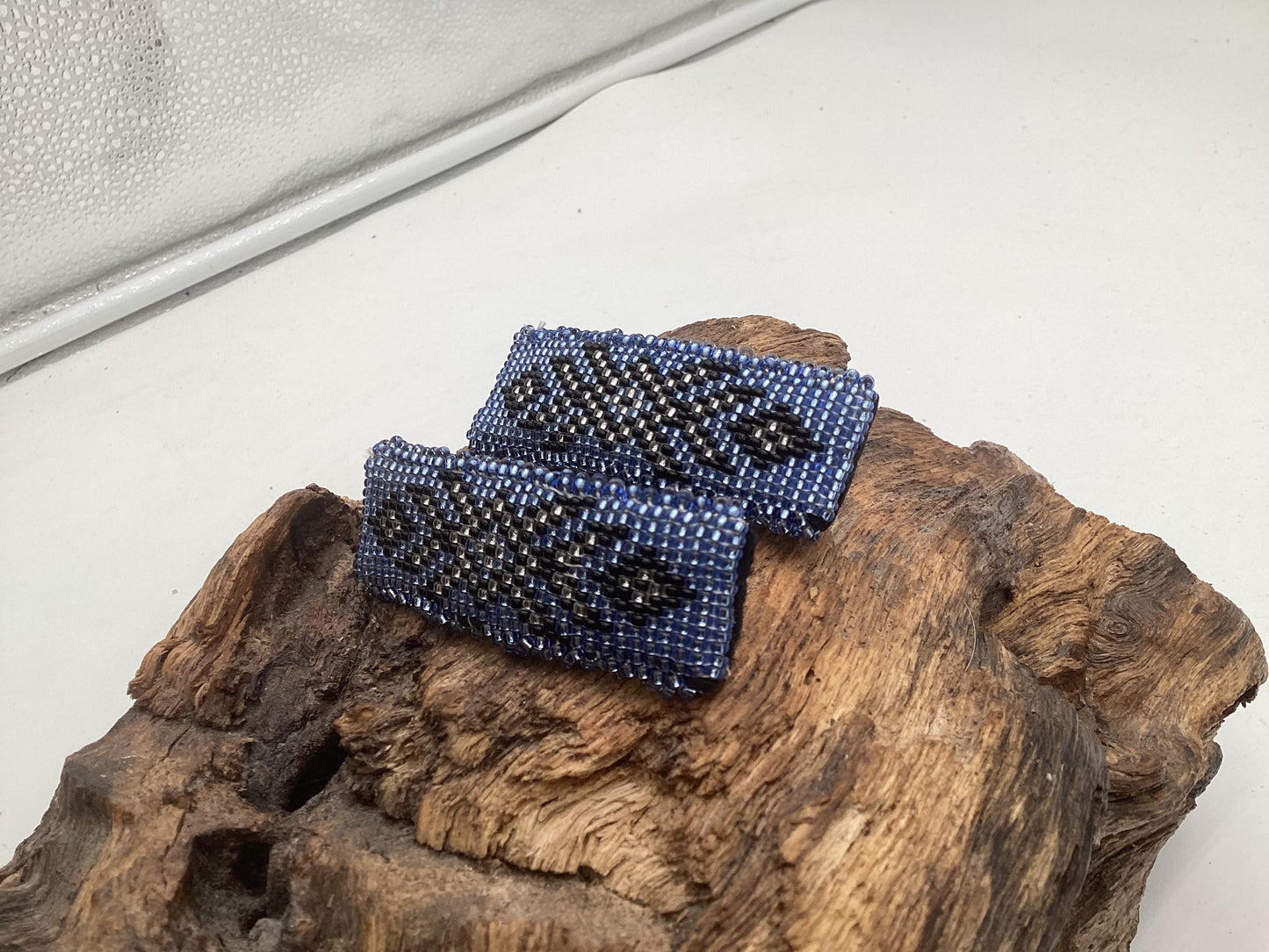 3-Inch Hand Beaded Hair Barrette Pair - Ojibwe/Anishinaabe Made - Free shipping