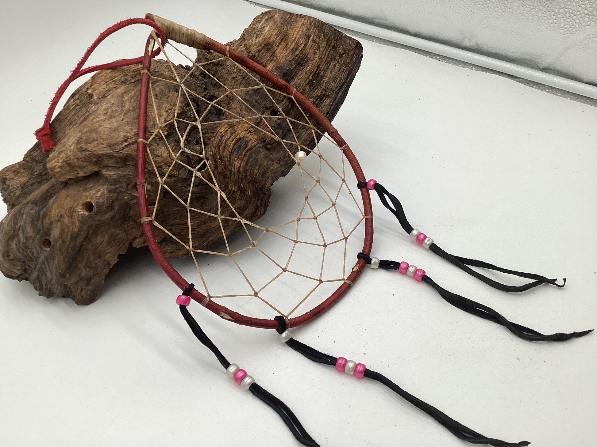 Authentic Handmade Red Willow Dream Catcher - Anishinaabe/Ojibwe