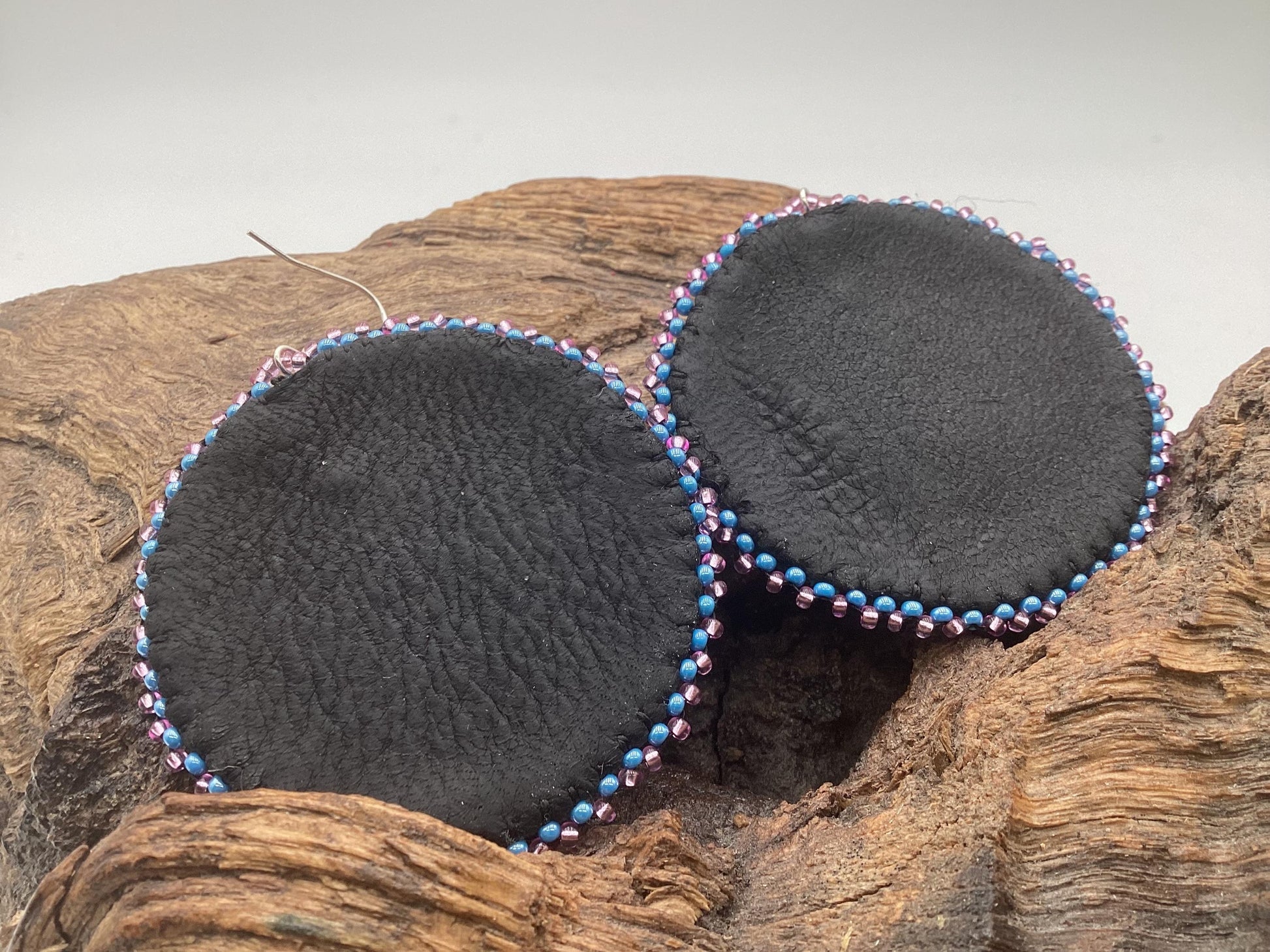 Hand Beaded Indigenous Flower Earrings: Anishinaabe/Ojibwe Beadwork