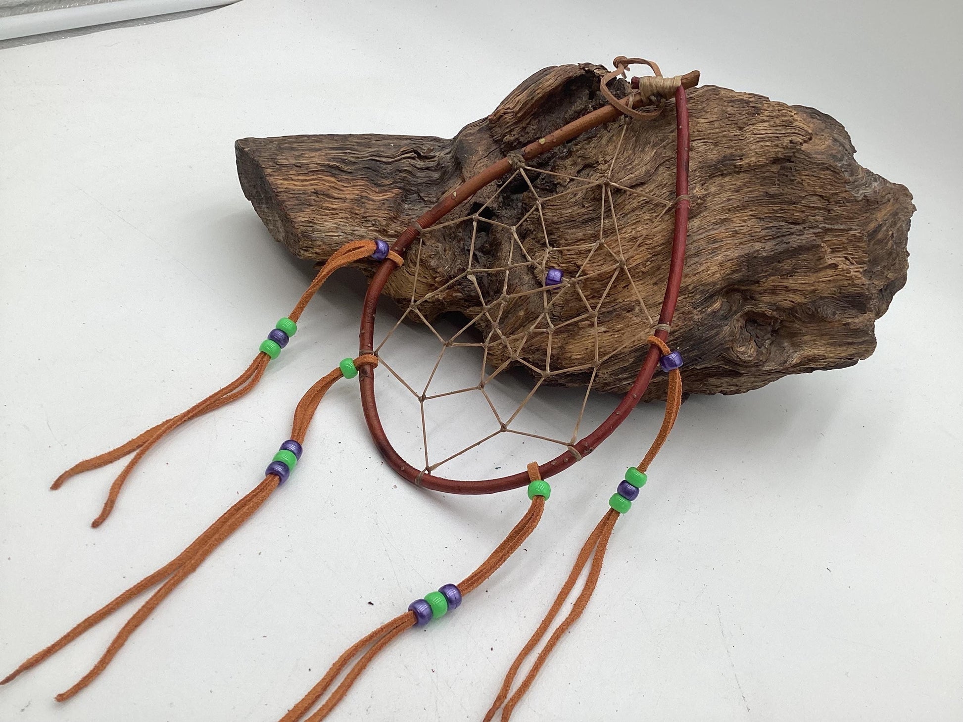 Authentic Handmade Red Willow Dream Catcher - Anishinaabe/Ojibwe