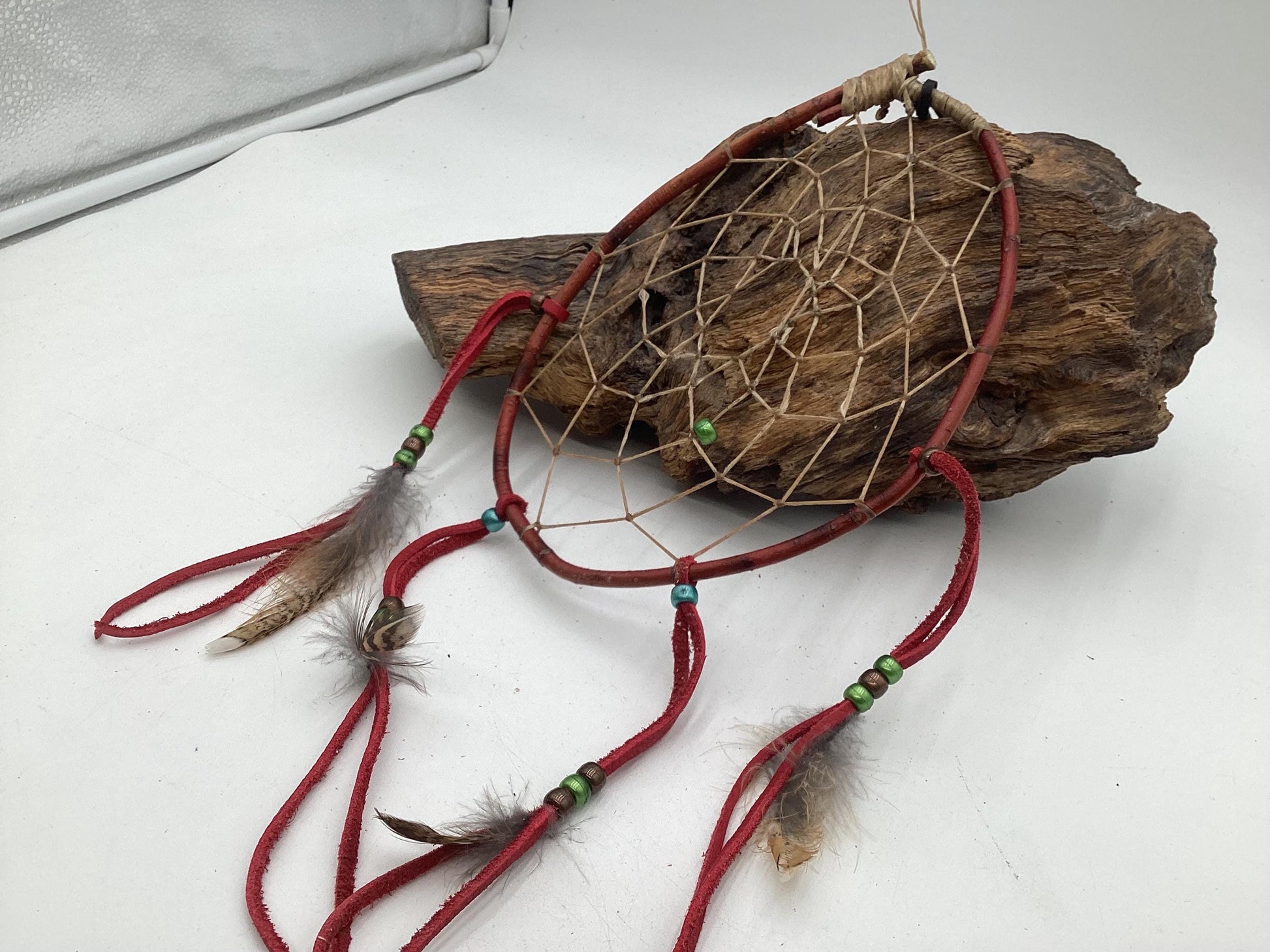 Authentic Handmade Red Willow Dream Catcher - Anishinaabe/Ojibwe
