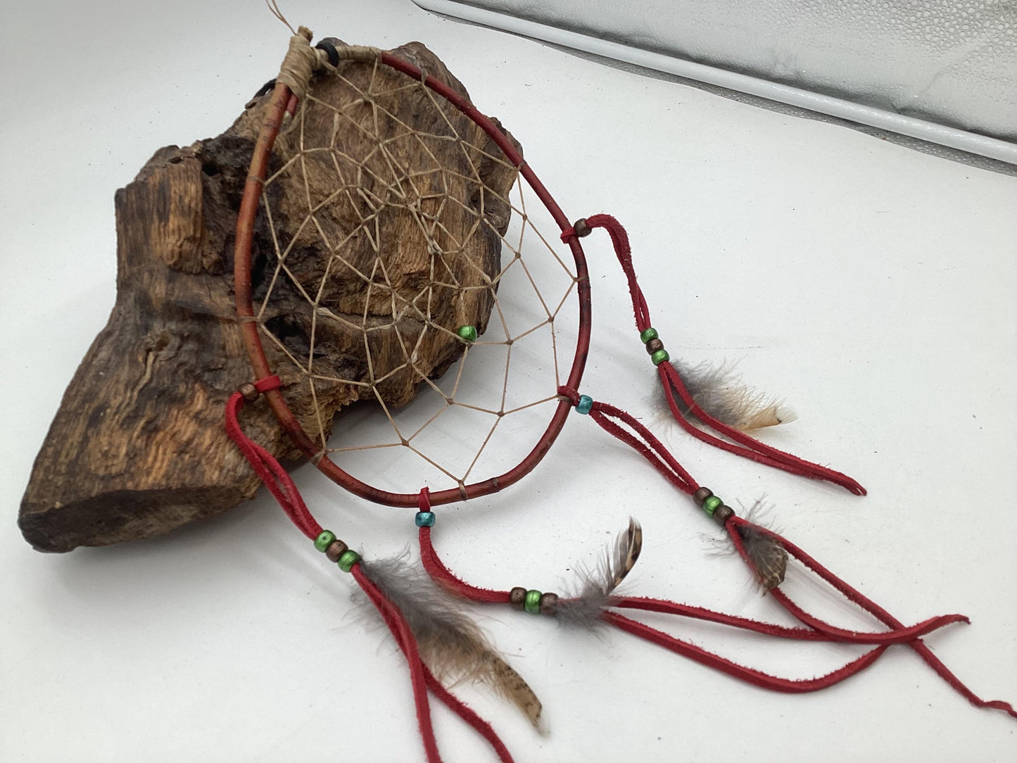 Authentic Handmade Red Willow Dream Catcher - Anishinaabe/Ojibwe