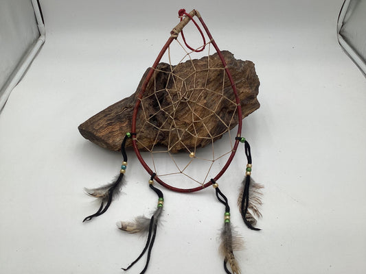 Authentic Handmade Red Willow Dream Catcher - Anishinaabe/Ojibwe