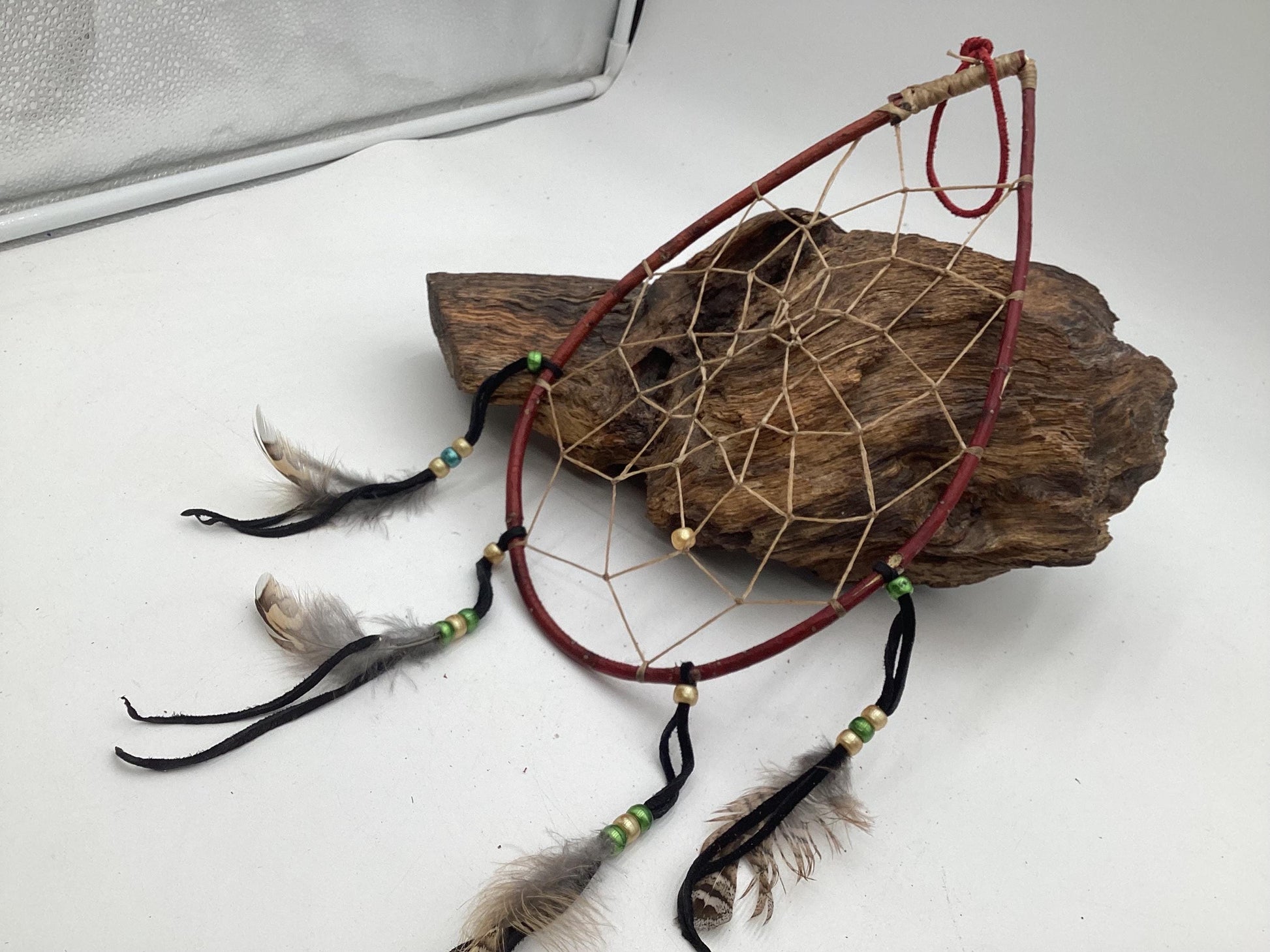 Authentic Handmade Red Willow Dream Catcher - Anishinaabe/Ojibwe