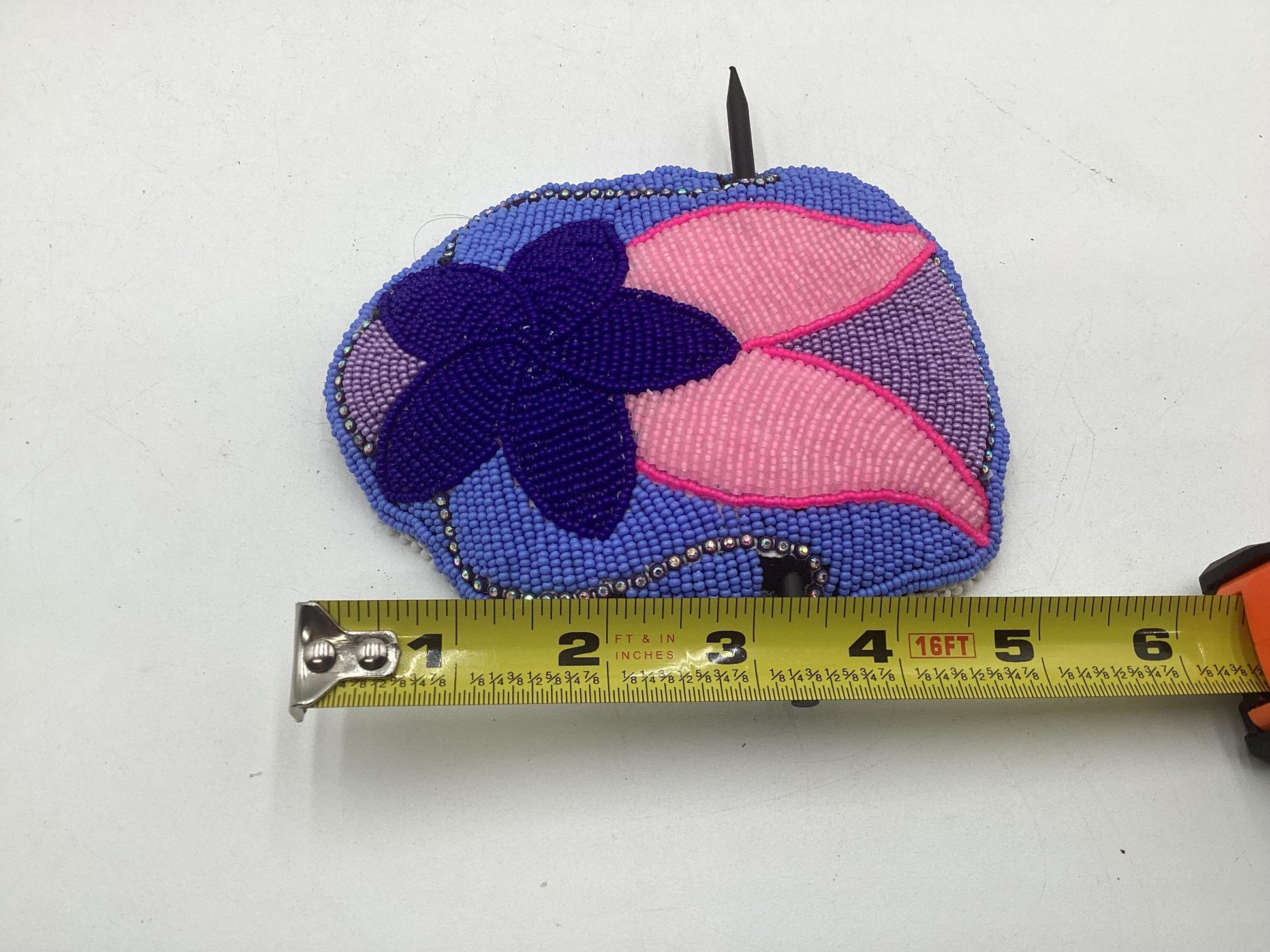 Hand Beaded Flower Barrette – Ojibwe Artisan Design