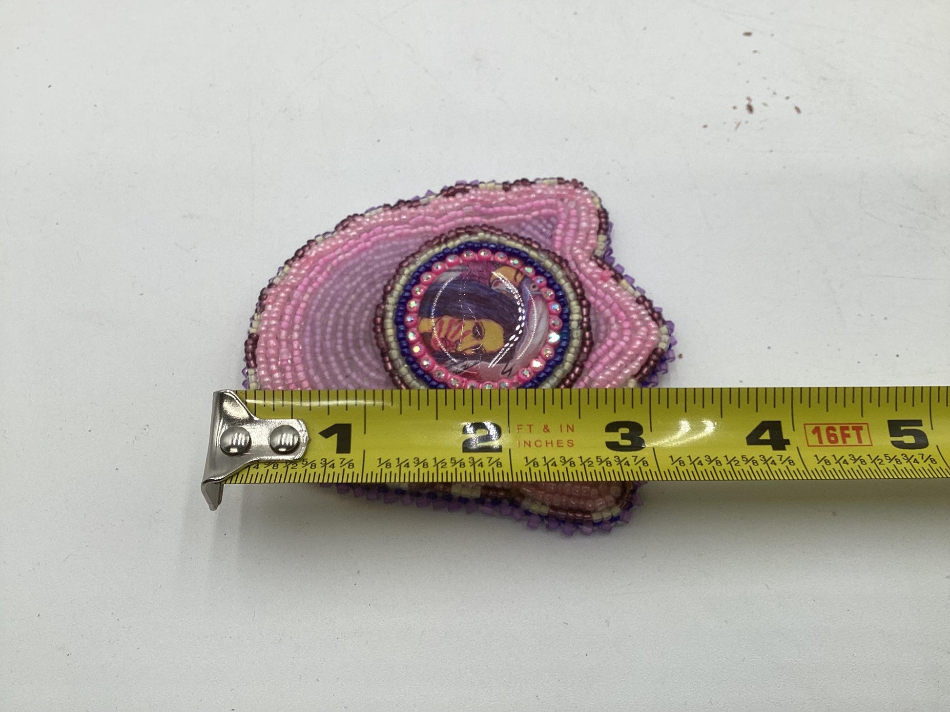 Hand Beaded Flower Barrette - Ojibwe/Anishinaabe Made - Free Shipping