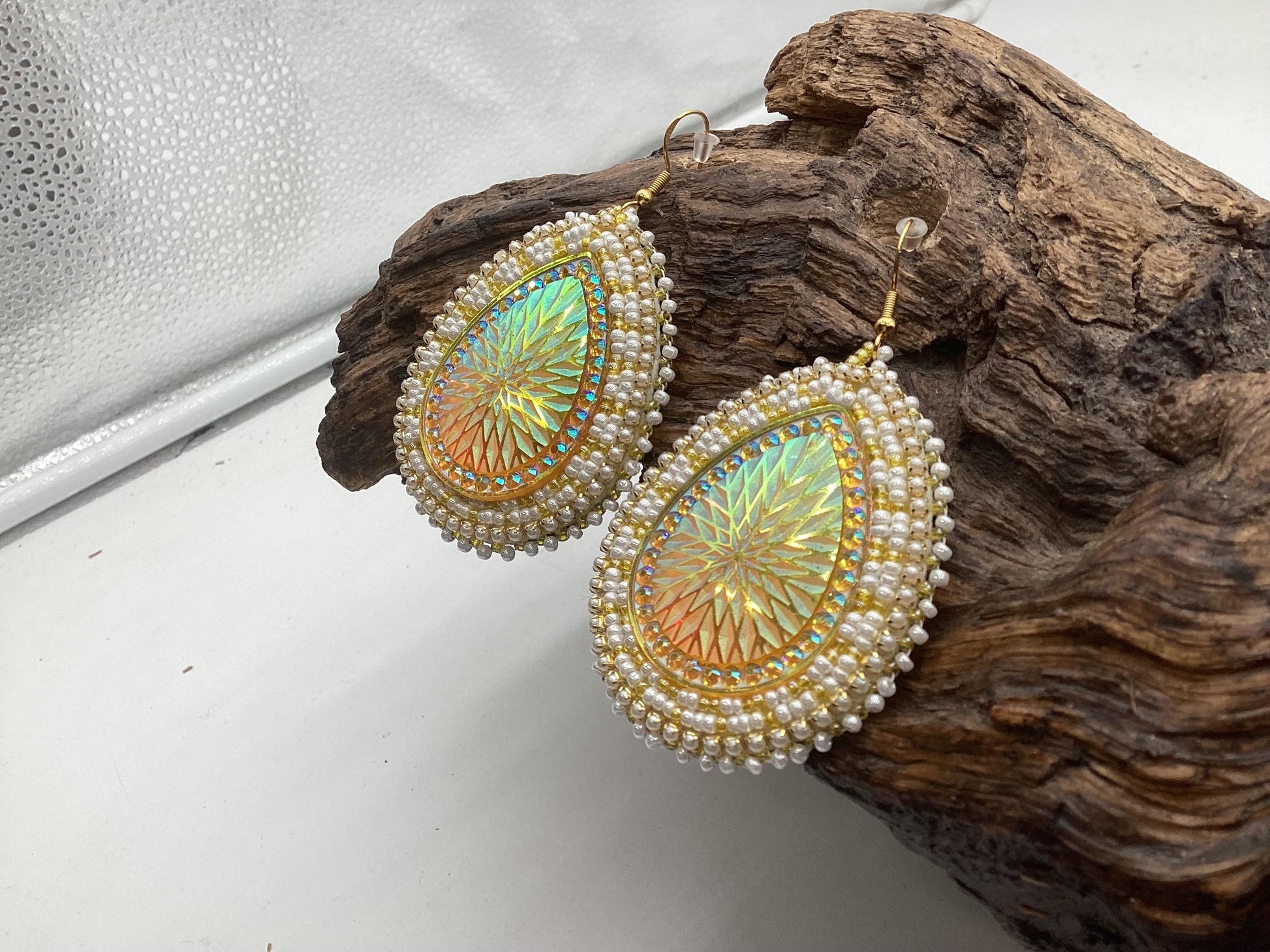Hand Beaded Earrings - Authentic Ojibwe Beadwork