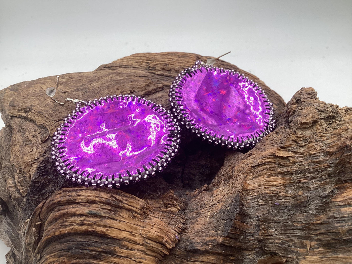 Hand Beaded Indigenous Flower Earrings: Anishinaabe/Ojibwe Beadwork
