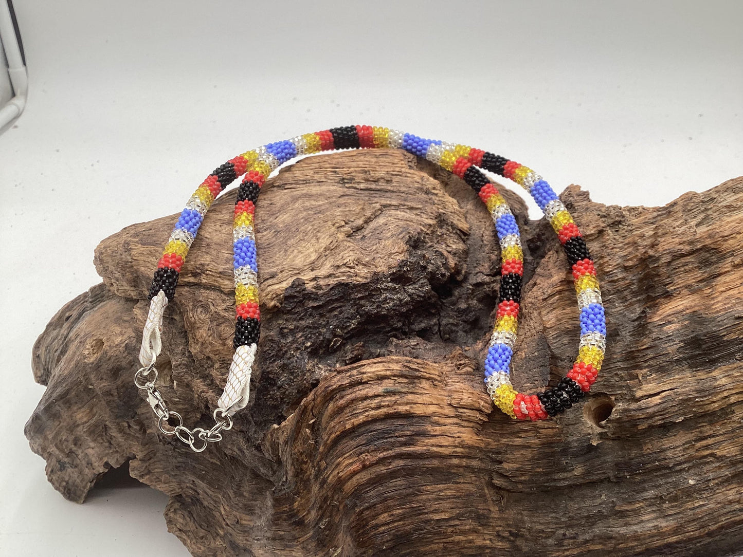 Hand Beaded Necklace - Anishinaabe/Ojibway Made- Free Shipping