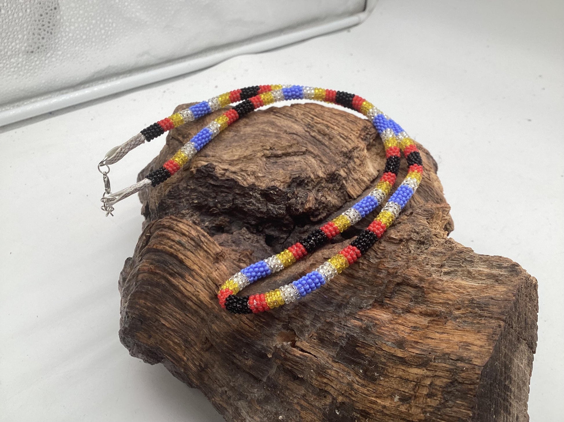 Hand Beaded Necklace - Anishinaabe/Ojibway Made- Free Shipping