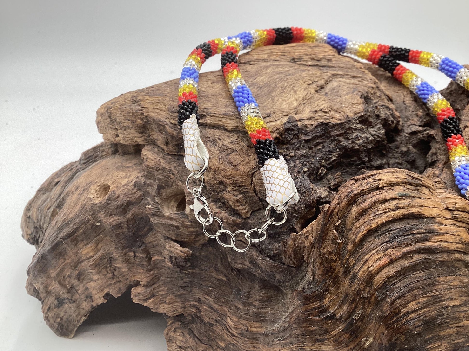 Hand Beaded Necklace - Anishinaabe/Ojibway Made- Free Shipping