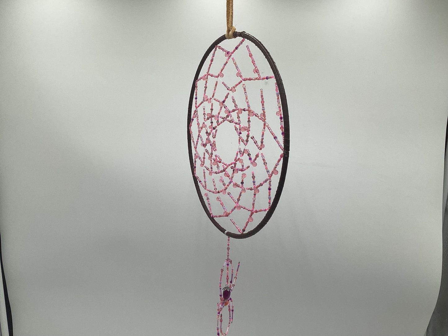 Hand Beaded Spider Web Dreamcatcher - Authentic Anishinaabe/Ojibwe Beadwork - Free Shipping