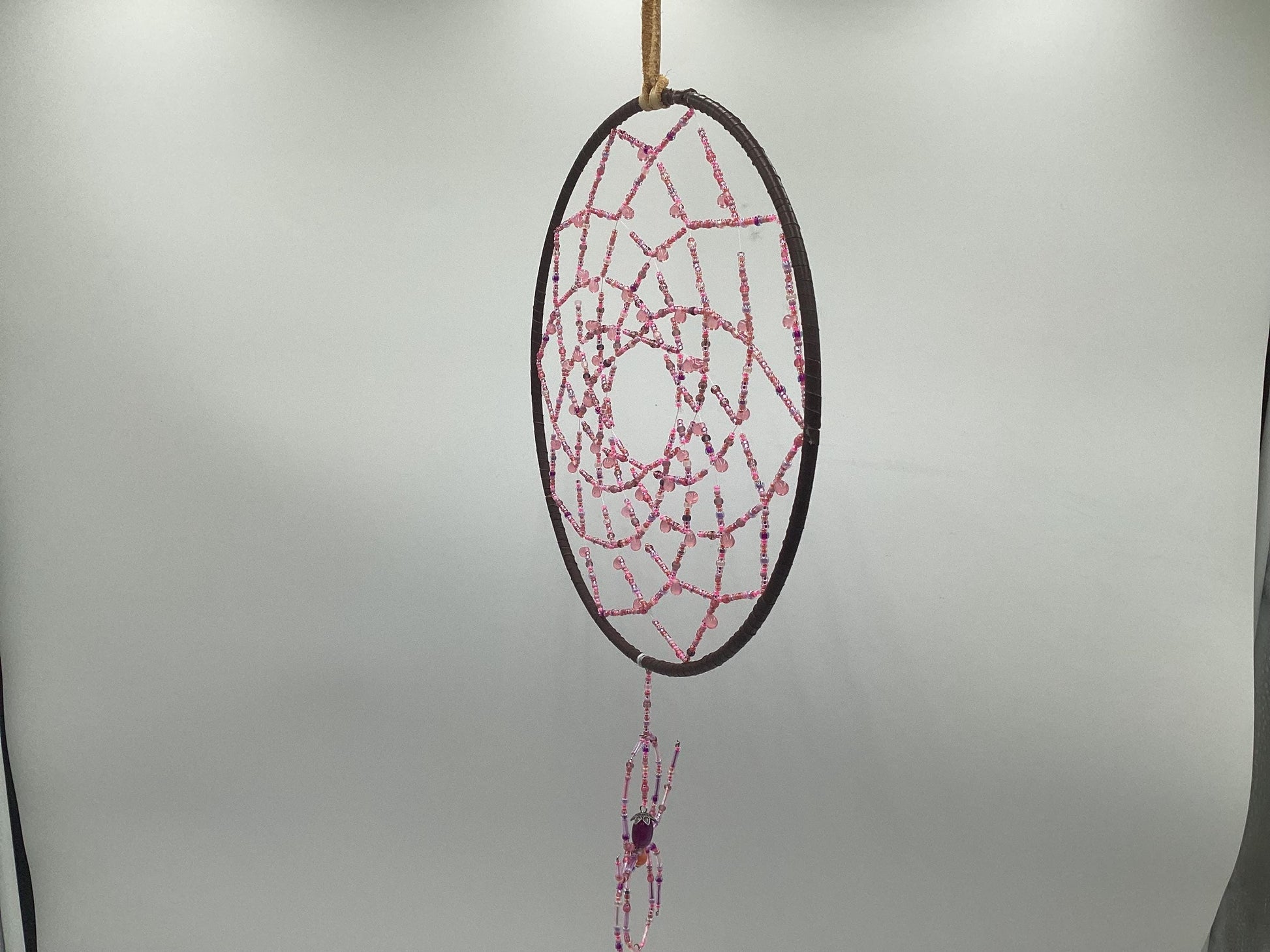 Hand Beaded Spider Web Dreamcatcher - Authentic Anishinaabe/Ojibwe Beadwork - Free Shipping