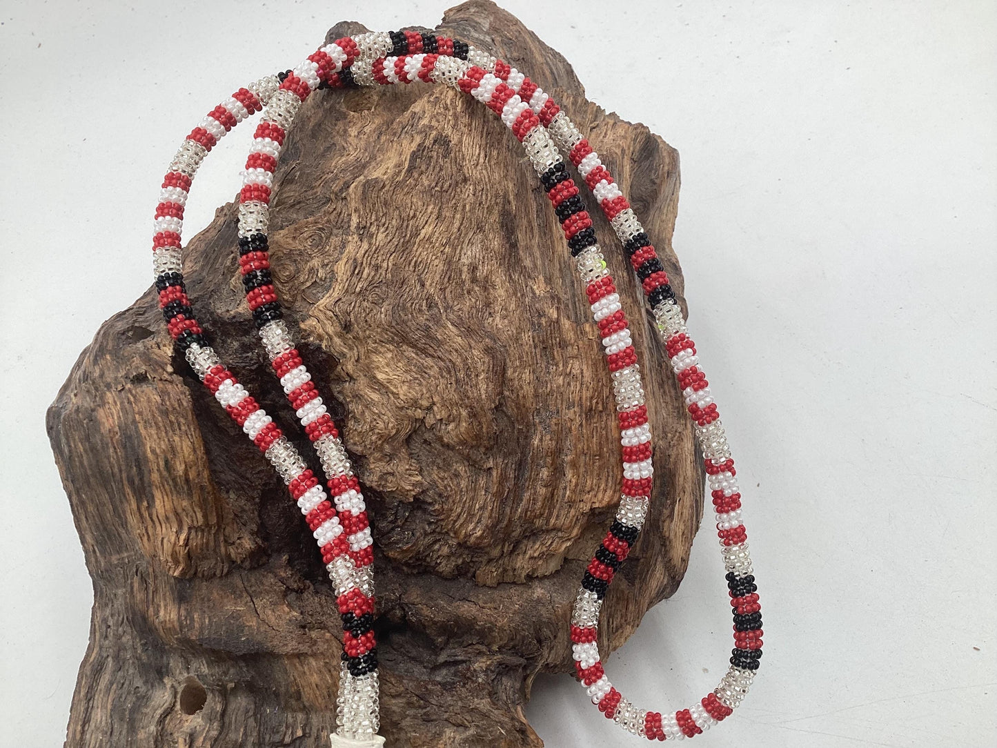 Lanyard Keychain Necklace - Hand Beaded - Anishinaabe/Ojibway Made- Free Shipping