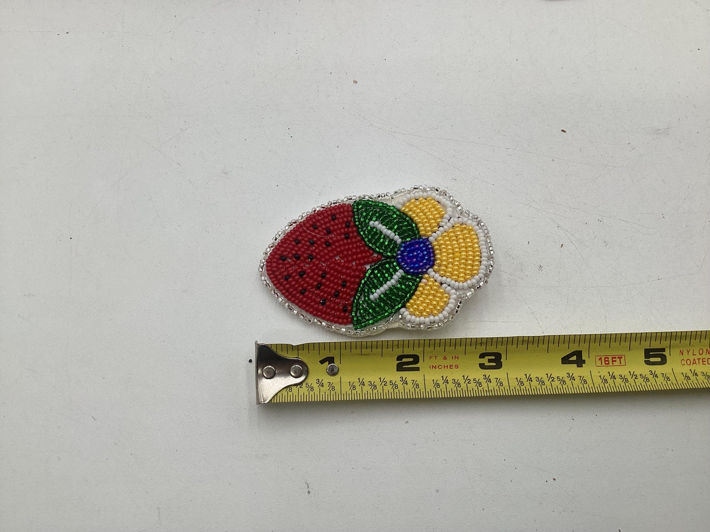 Hand Beaded Strawberry Earrings – Authentic Anishinaabe/Ojibwe Beadwork