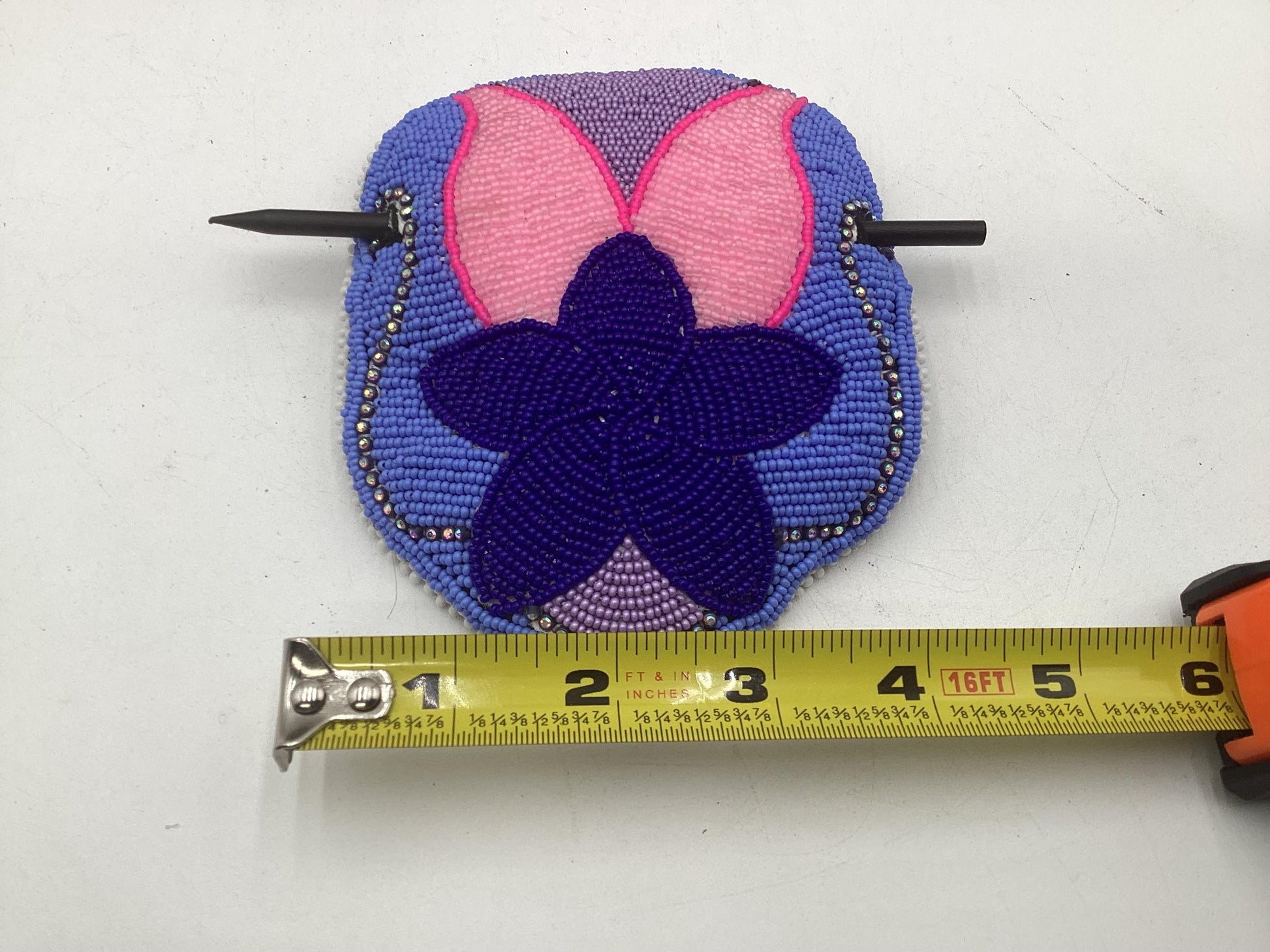 Hand Beaded Flower Barrette – Ojibwe Artisan Design