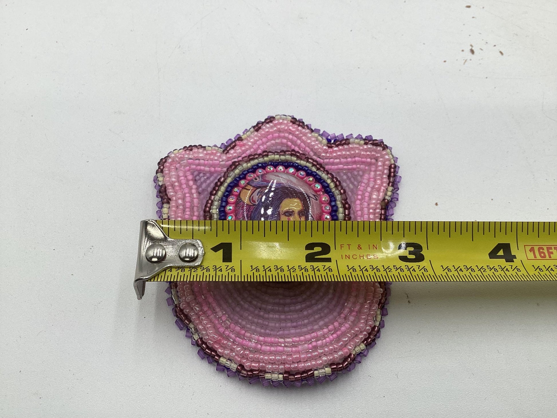 Hand Beaded Flower Barrette - Ojibwe/Anishinaabe Made - Free Shipping