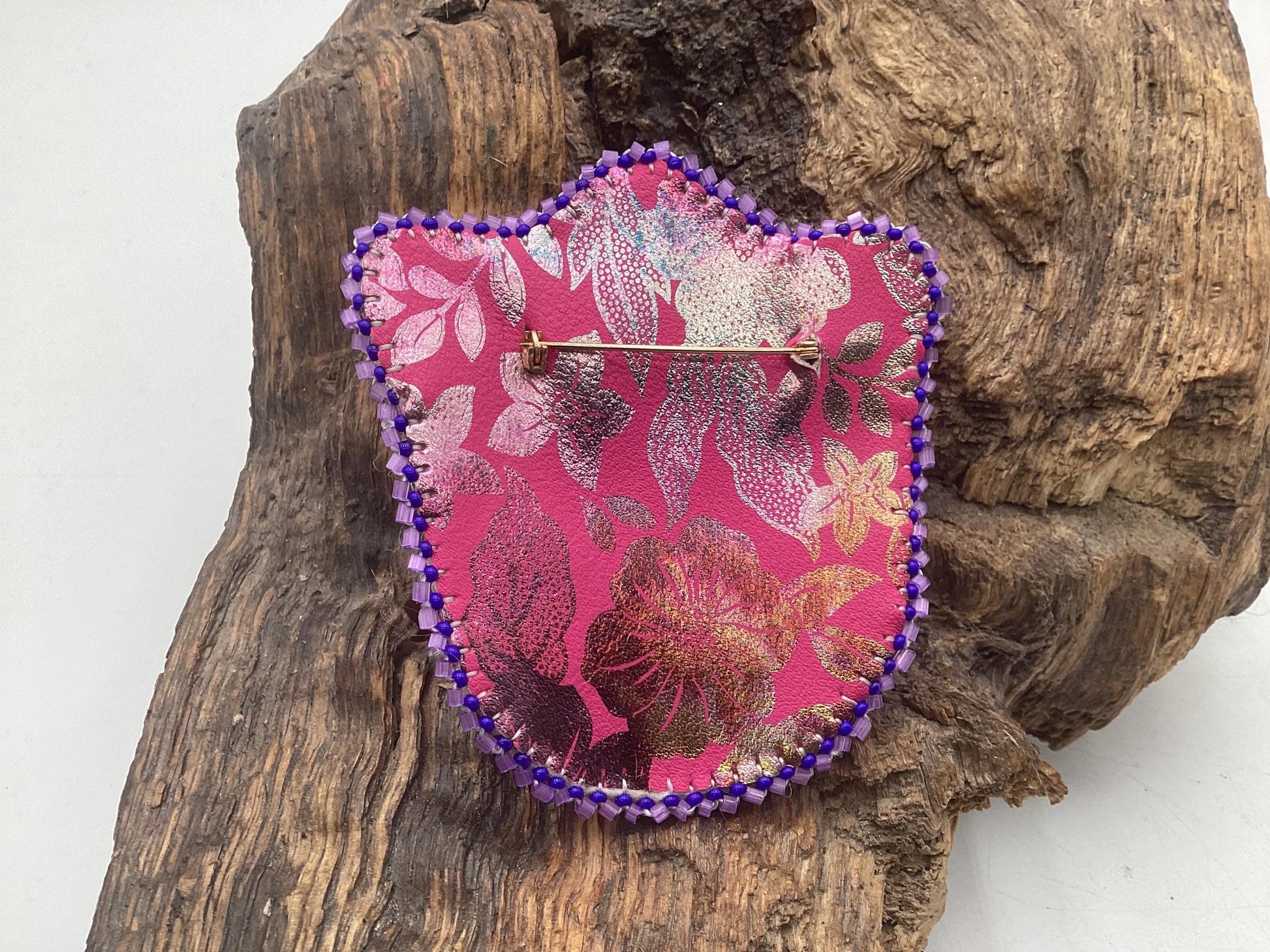 Hand Beaded Flower Barrette - Ojibwe/Anishinaabe Made - Free Shipping