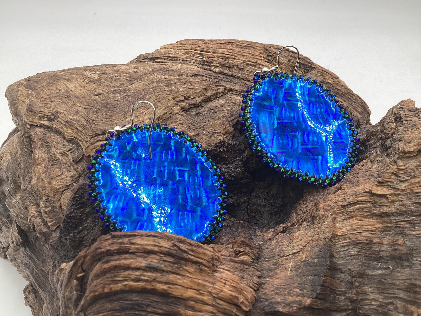 Hand Beaded Earrings: Anishinaabe/Ojibwe Beadwork, Hypoallergenic Hooks