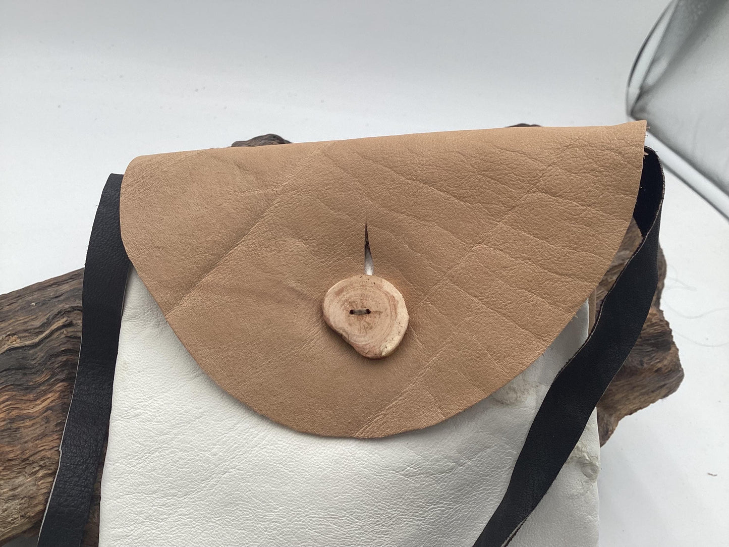 Hand Made Painted Leather Bag - Authentic Anishinaabe/Ojibwe Made - Free Shipping