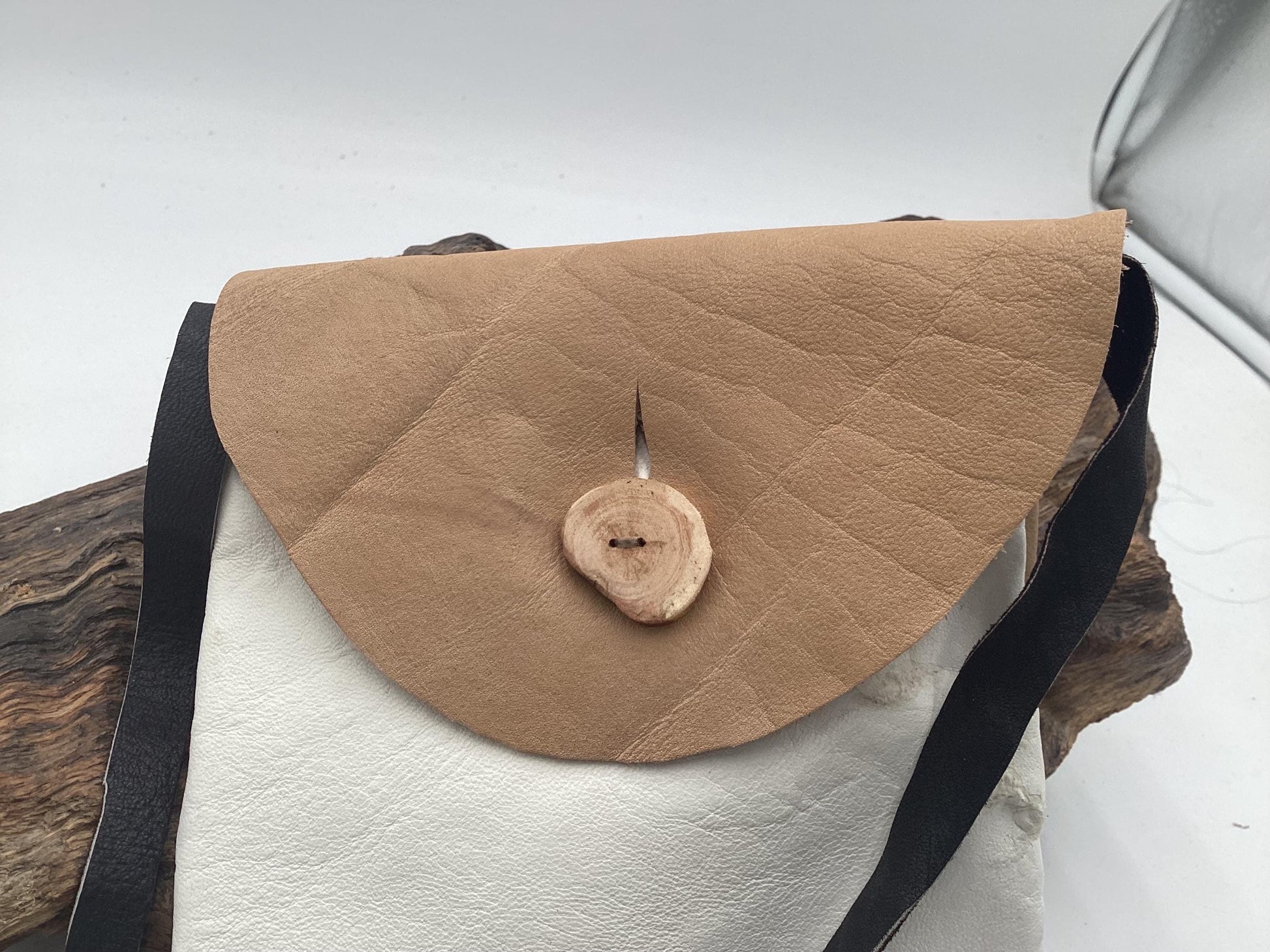 Hand Made Painted Leather Bag - Authentic Anishinaabe/Ojibwe Made - Free Shipping