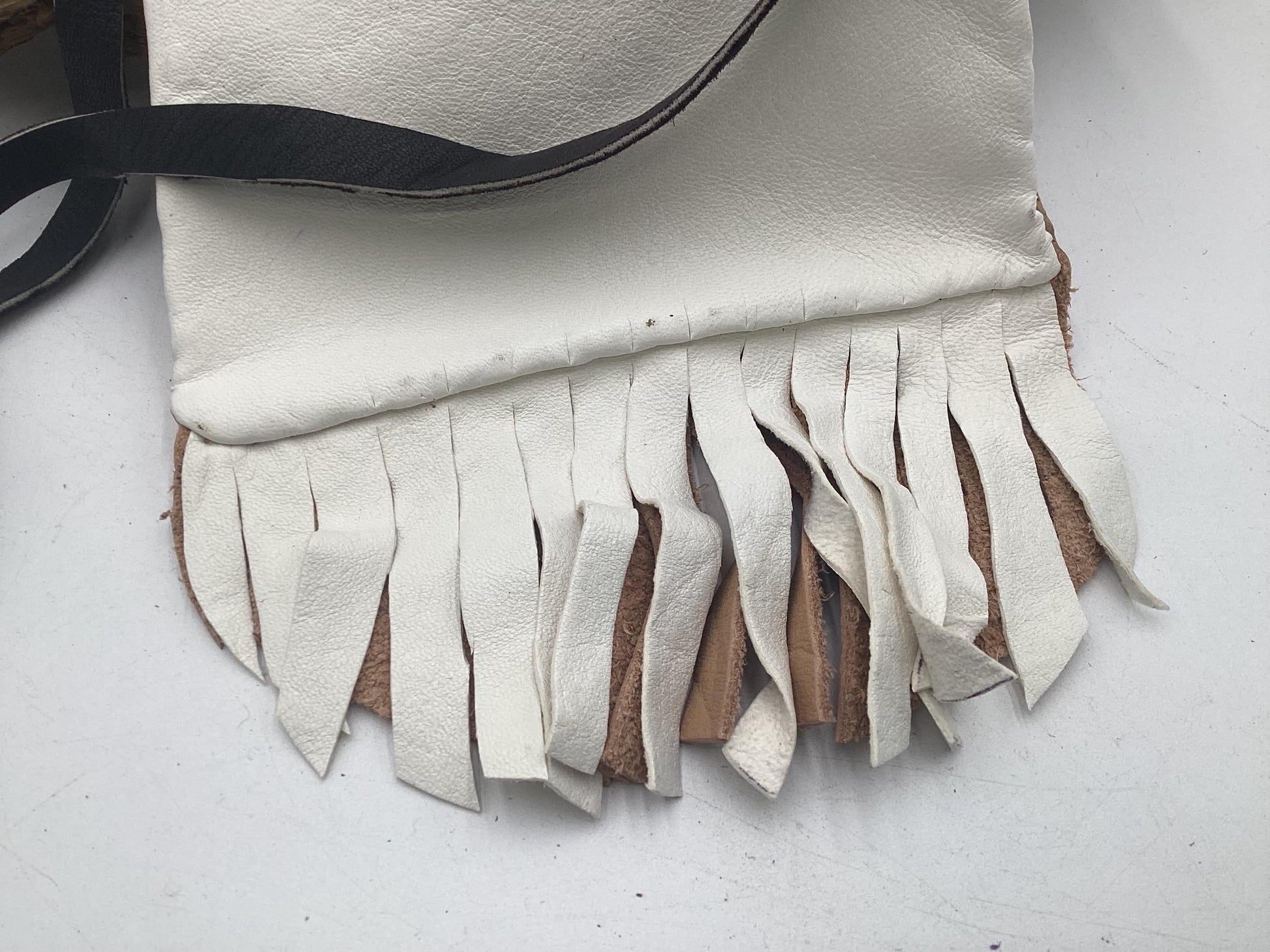 Hand Made Painted Leather Bag - Authentic Anishinaabe/Ojibwe Made - Free Shipping