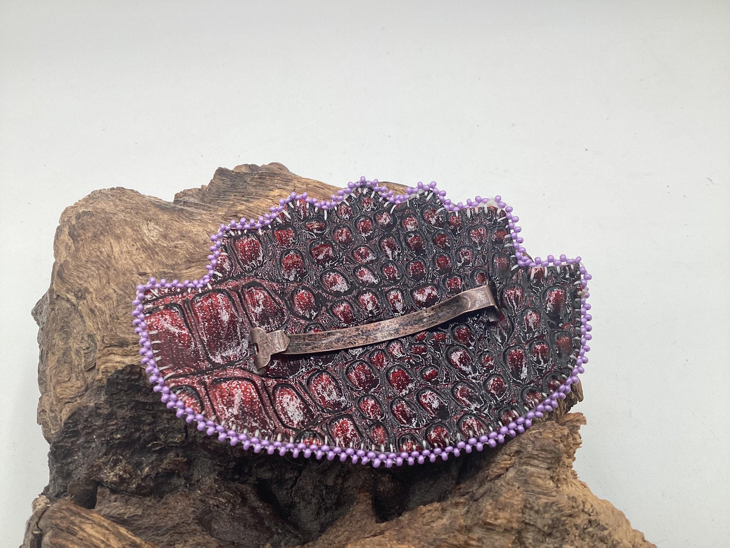 Hand Beaded Flower Barrette - Ojibwe/Anishinaabe Made - Heirloom Quality