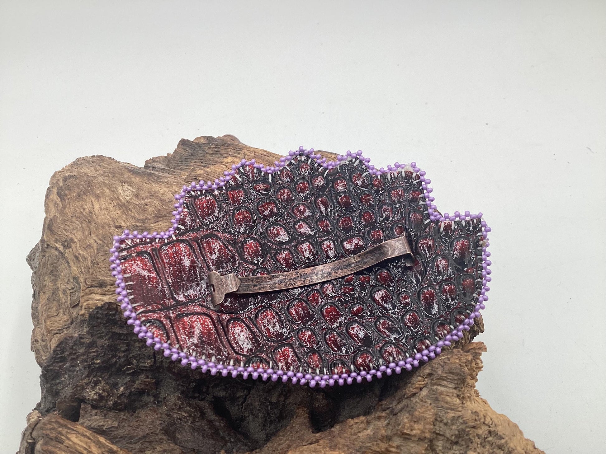 Hand Beaded Flower Barrette - Ojibwe/Anishinaabe Made - Heirloom Quality