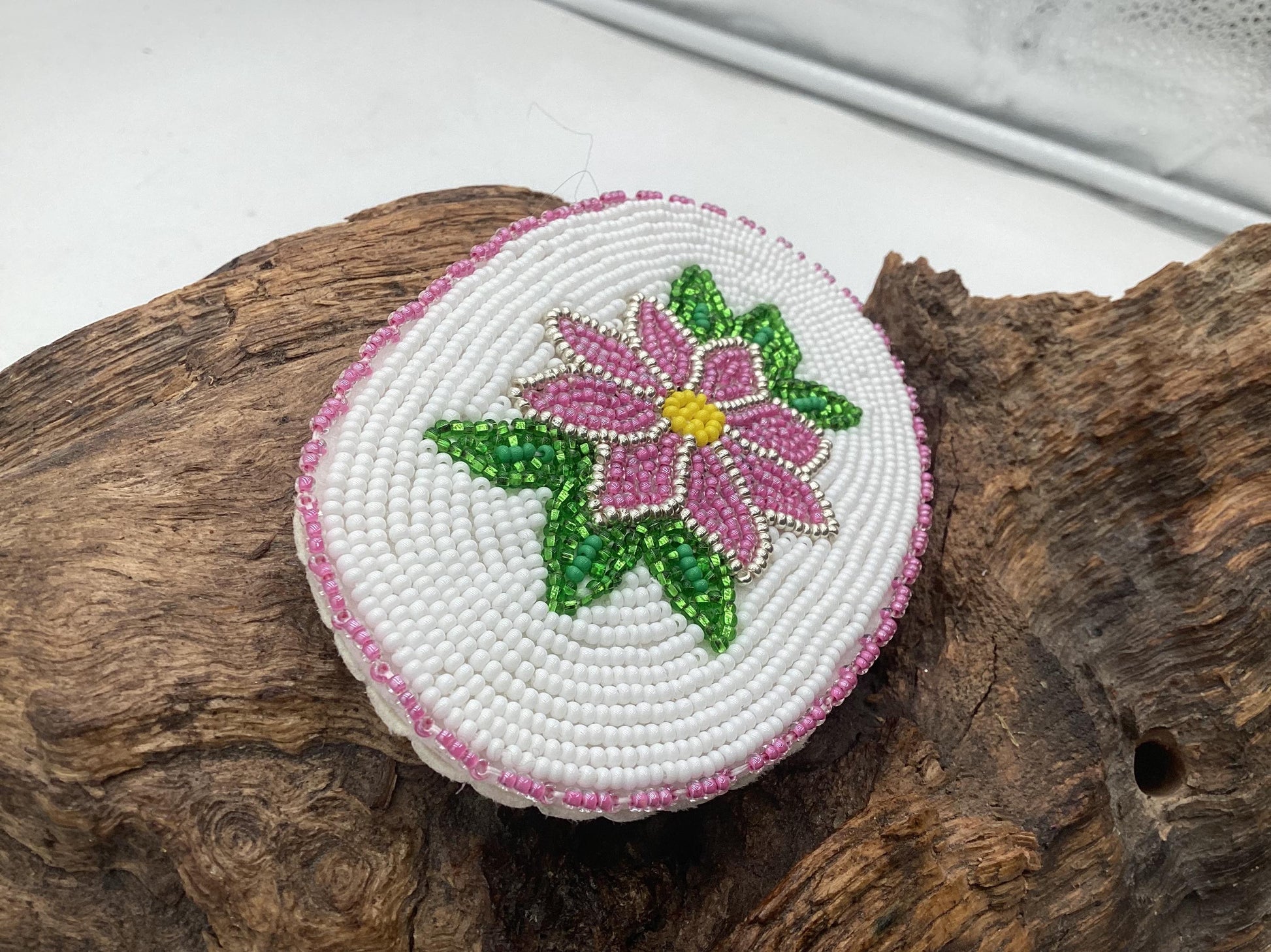 Beautiful Hand Beaded Hair Barrette - Ojibwe/Anishinaabe Beadwork - Free Shipping