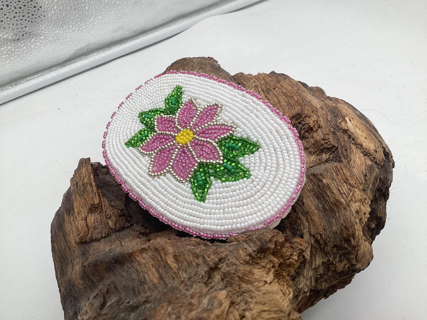 Beautiful Hand Beaded Hair Barrette - Ojibwe/Anishinaabe Beadwork - Free Shipping