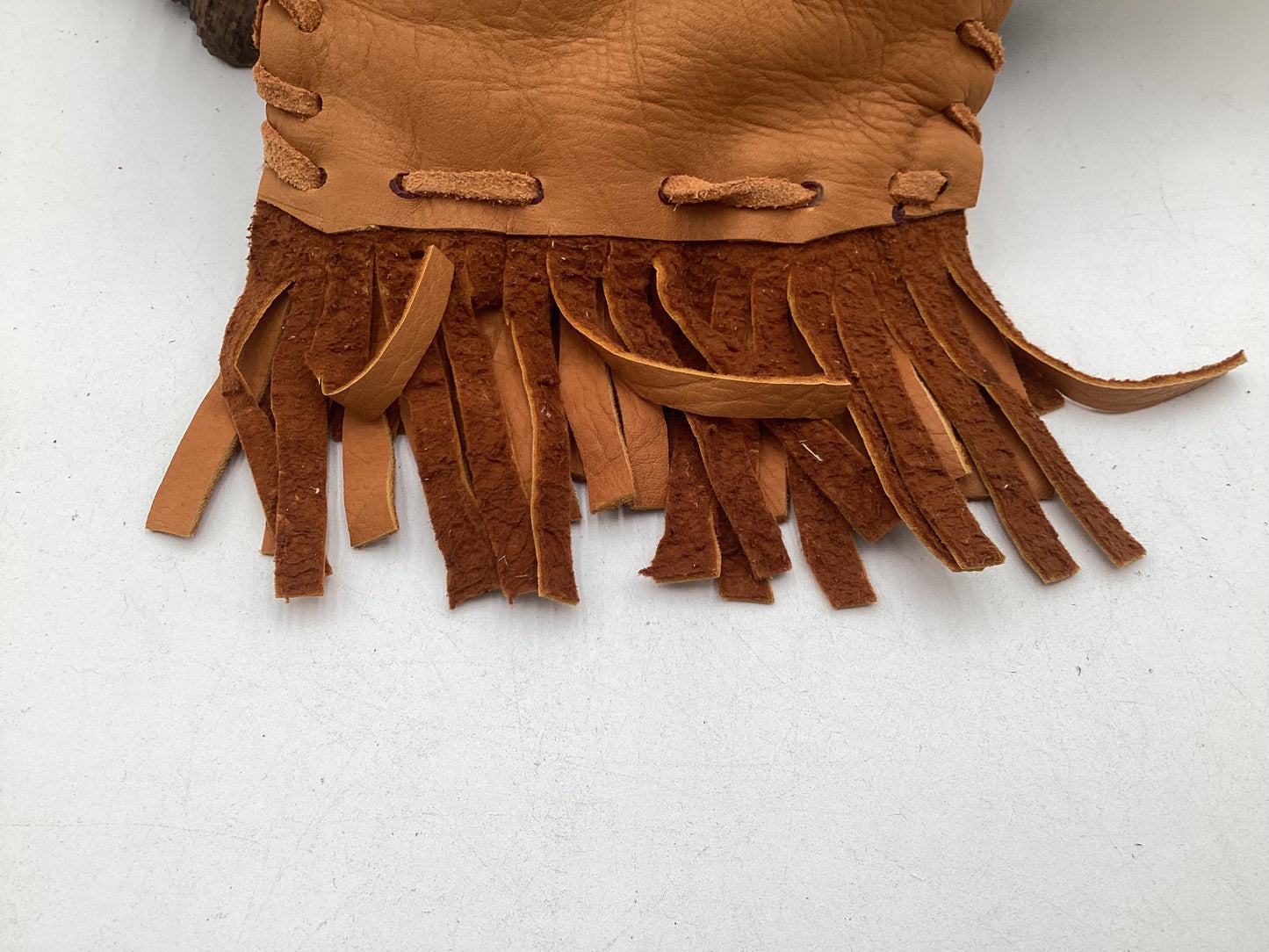 Hand Made Painted Leather Bag - Authentic Anishinaabe/Ojibwe Made - Free Shipping