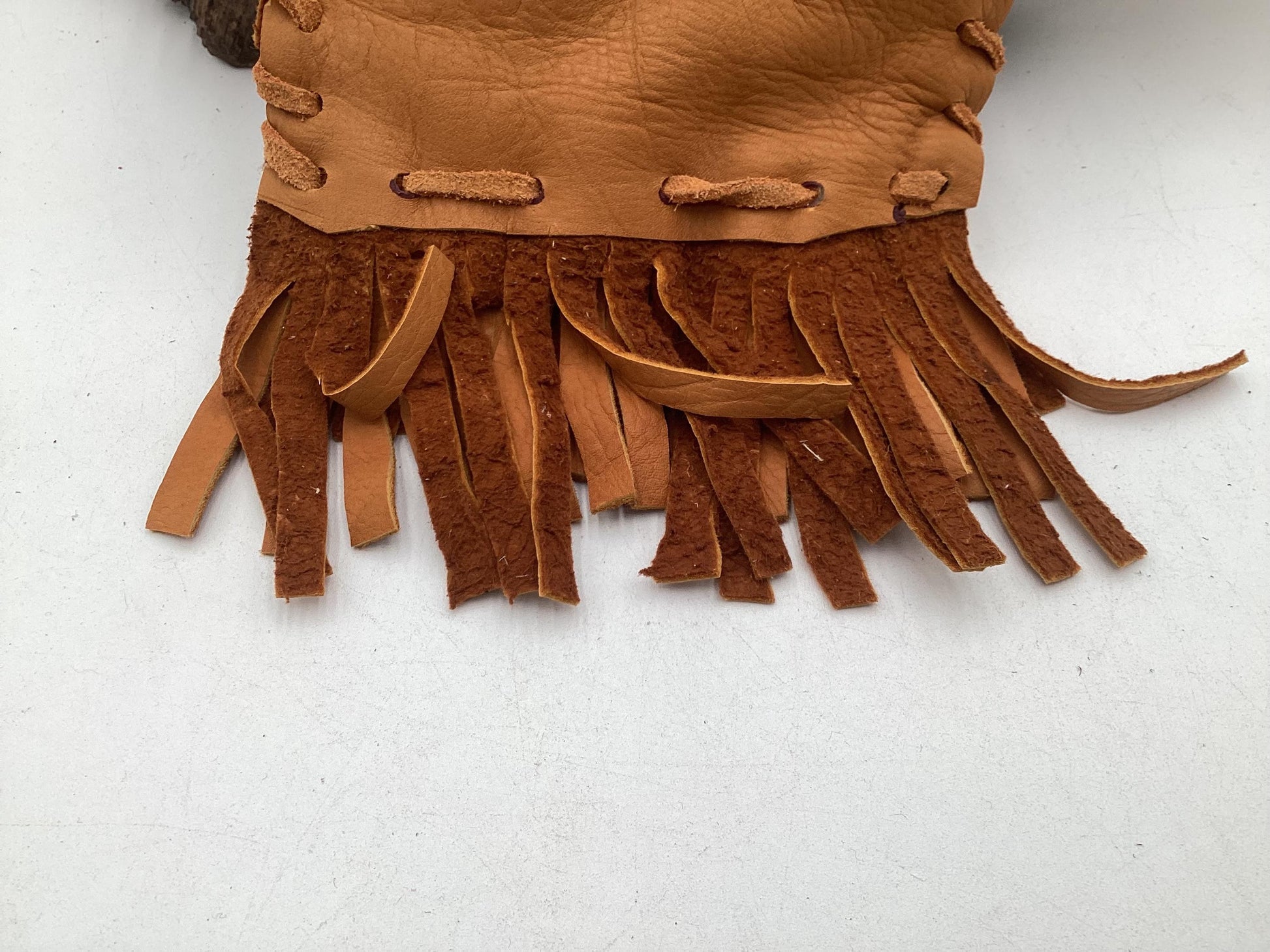 Hand Made Painted Leather Bag - Authentic Anishinaabe/Ojibwe Made - Free Shipping
