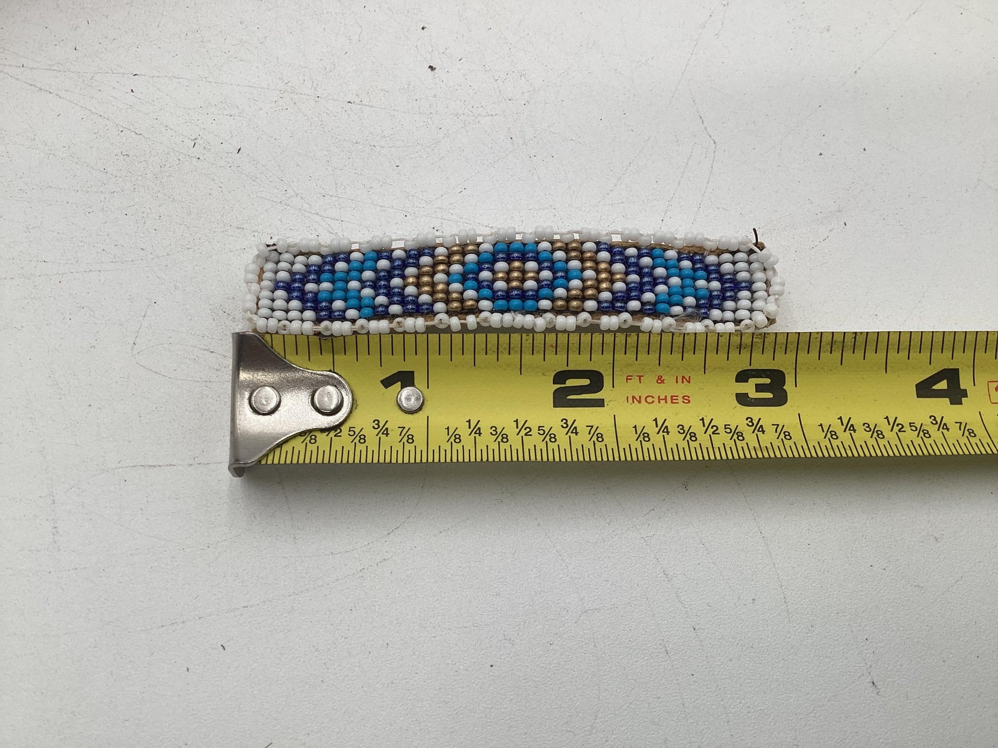 Hand Beaded Hair Barrette: Ojibwe Artisan Design - White Earth Nation