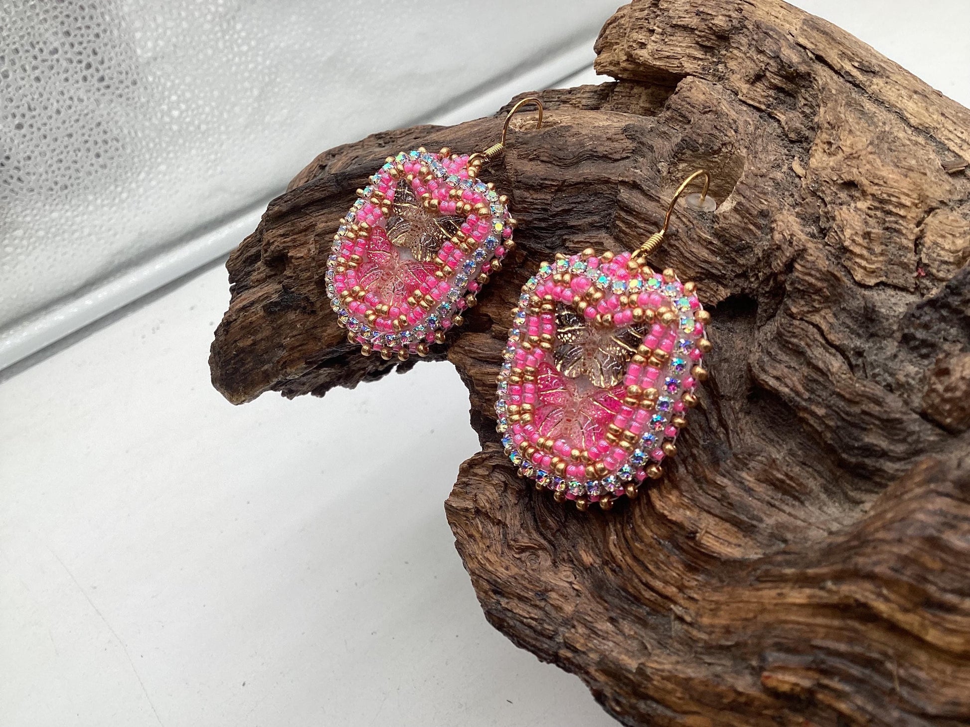 Small Hand Beaded Butterfly Earrings: Anishinaabe Ojibwe Beadwork