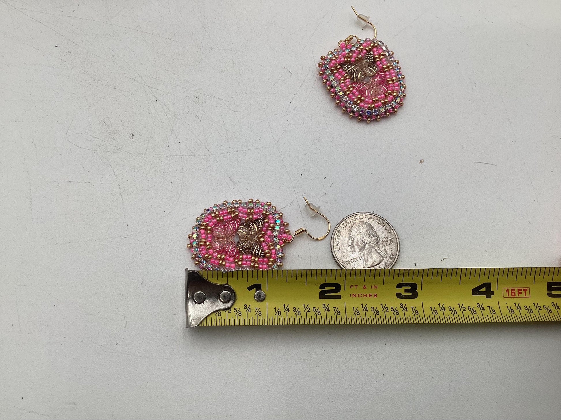 Small Hand Beaded Butterfly Earrings: Anishinaabe Ojibwe Beadwork