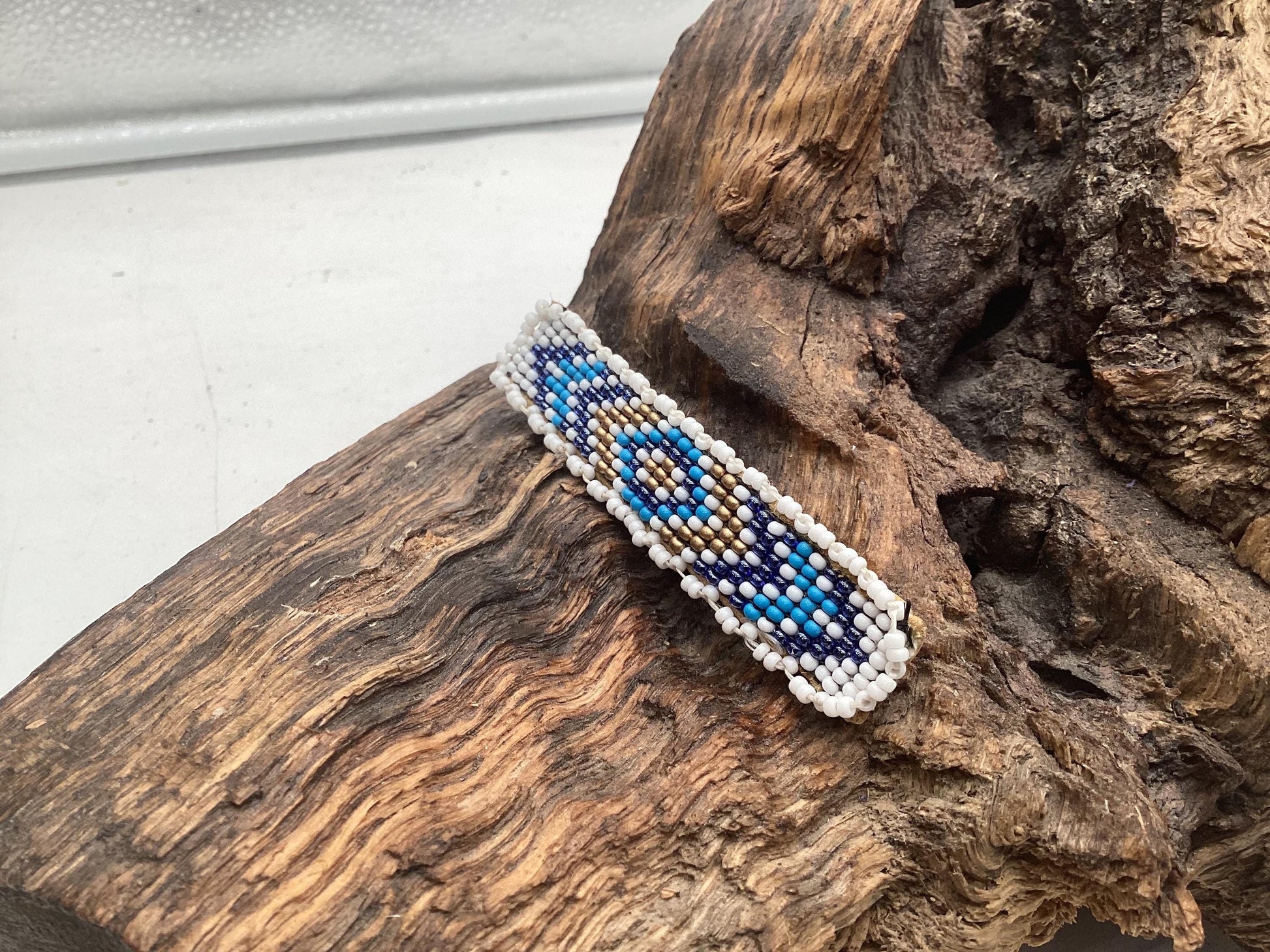 Hand Beaded Hair Barrette: Ojibwe Artisan Design - White Earth Nation