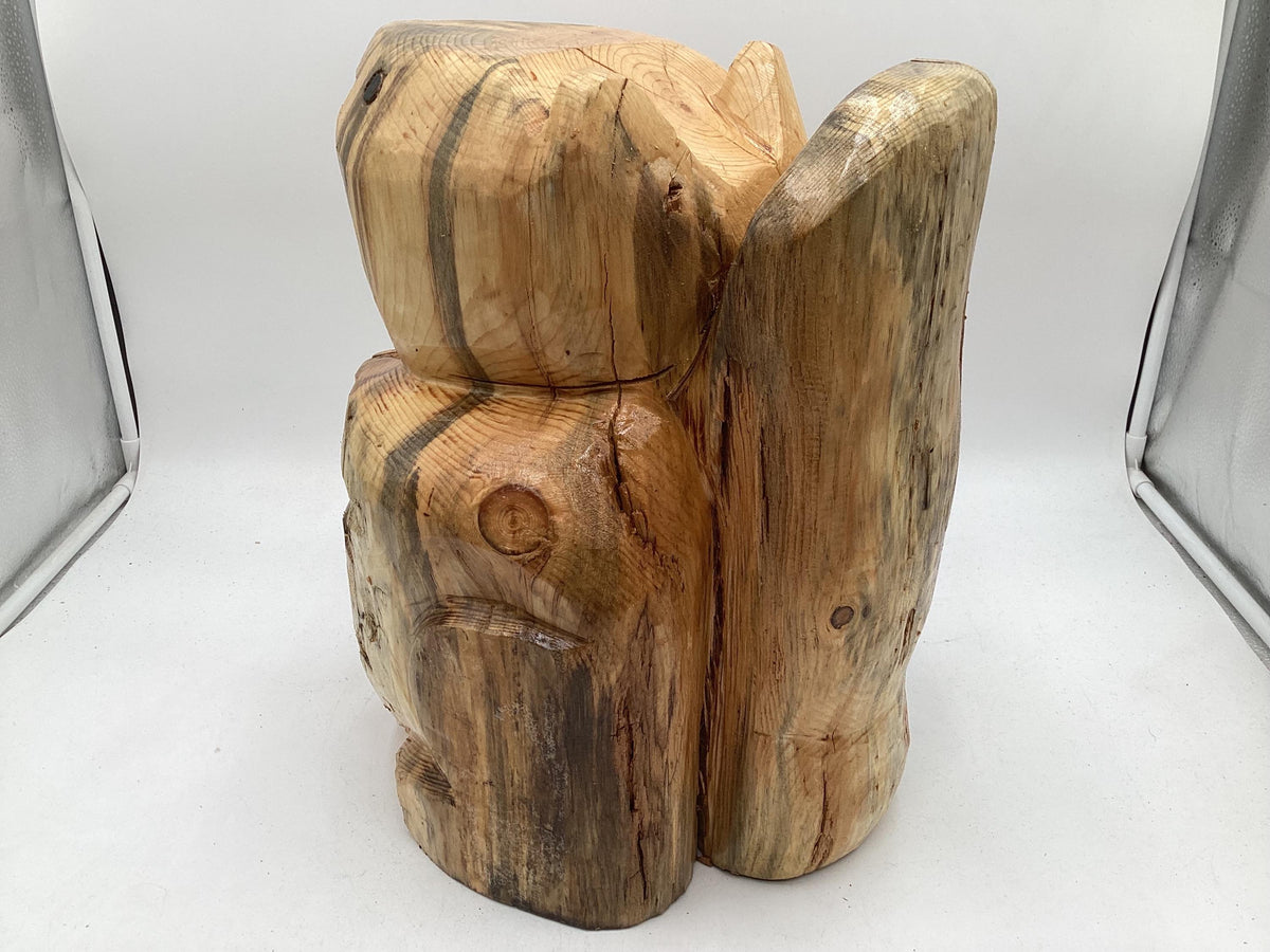Hand Carved Anishinaabe Beaver Sculpture - Ojibwe Woodwork