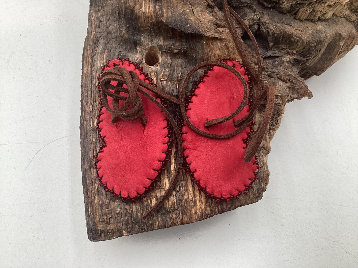 Memengwaa Toddler Hairties - Anishinaabe/Ojibwe Hand Beaded/Quilled - Free Shipping