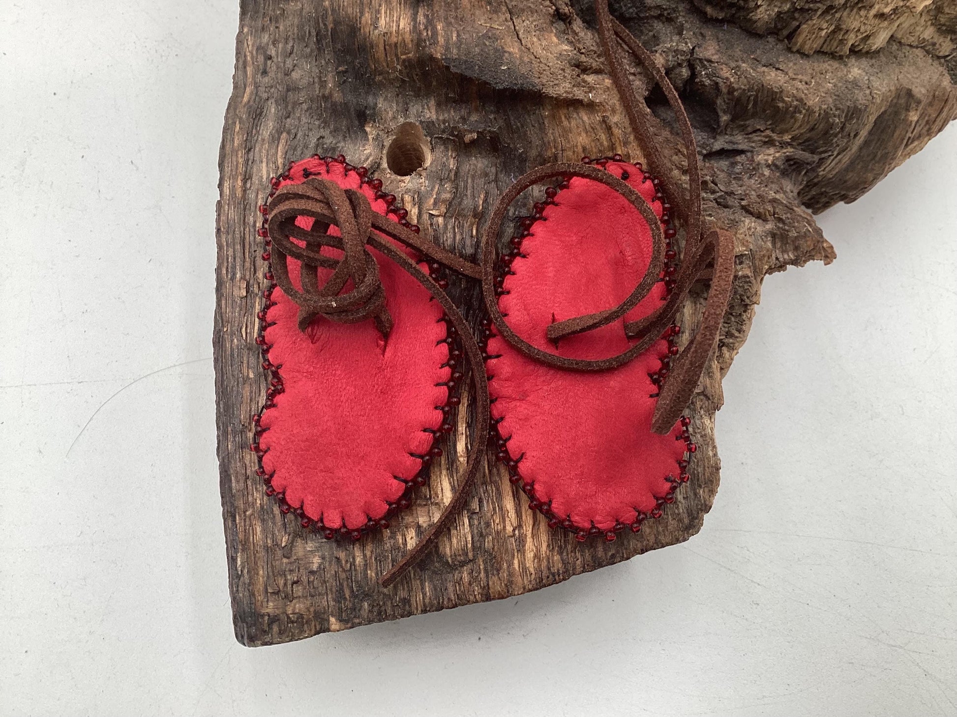 Memengwaa Toddler Hairties - Anishinaabe/Ojibwe Hand Beaded/Quilled - Free Shipping