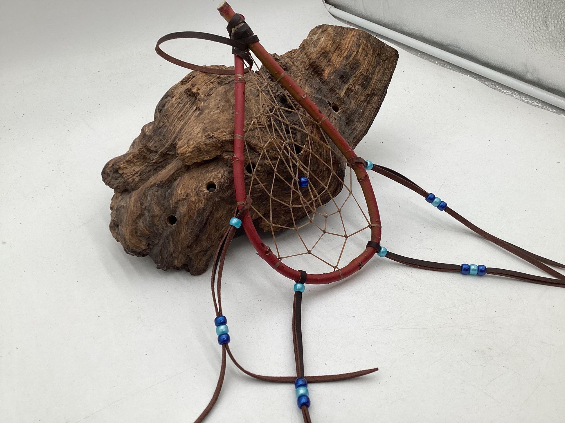 Authentic Handmade Red Willow Dream Catcher - Anishinaabe/Ojibwe