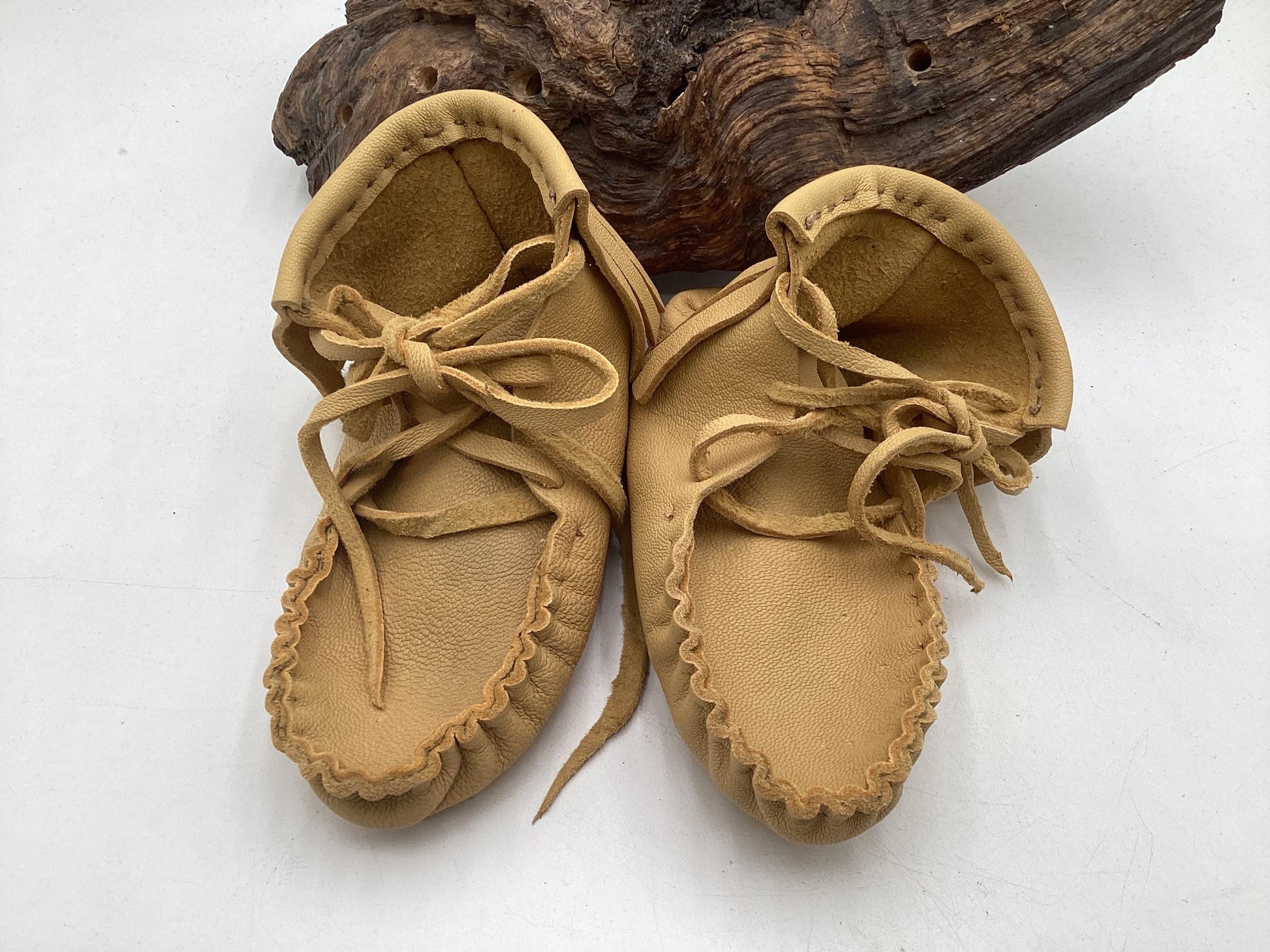 Leather Moccasins for Children – Anishinaabe/Ojibwe Artisan made