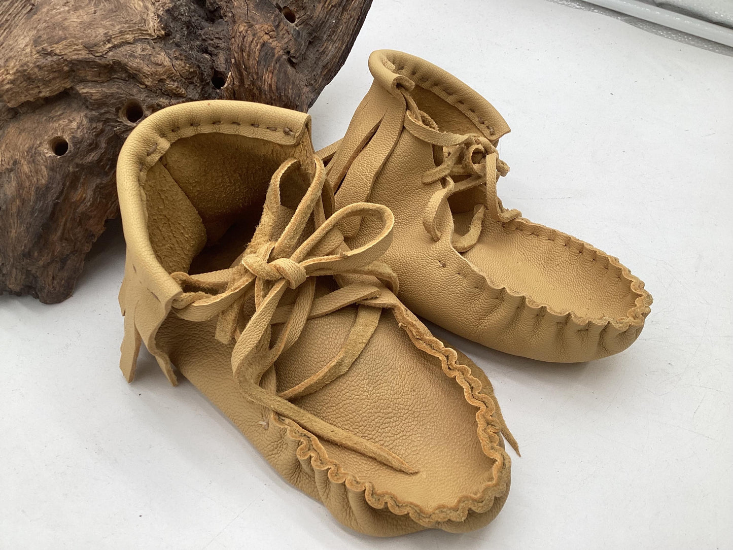 Leather Moccasins for Children – Anishinaabe/Ojibwe Artisan made