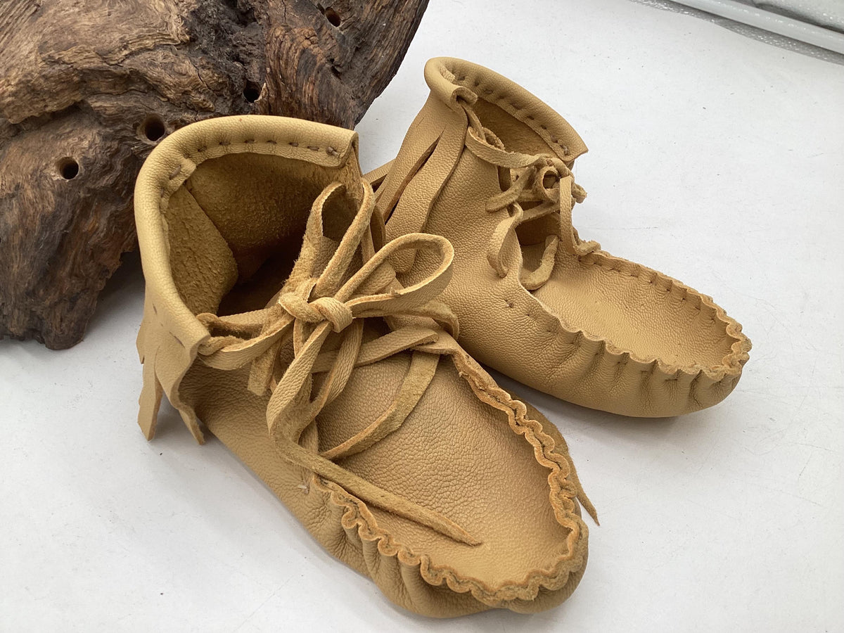 Leather Moccasins for Children – Anishinaabe/Ojibwe Artisan made